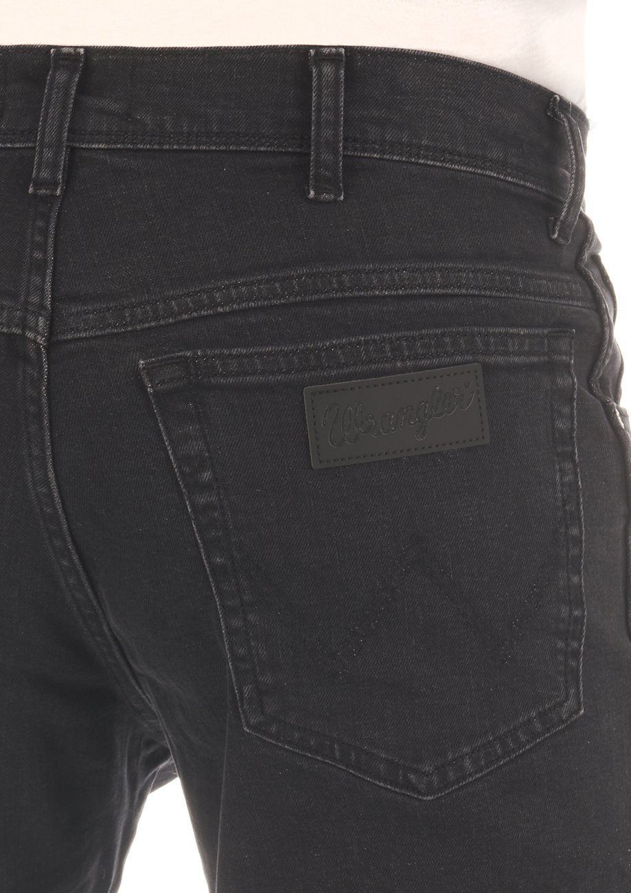 Wrangler Slim-fit-Jeans Black Stretch Denim mit Hose Herren Jeanshose Fit (W12SHT240) Slim Texas Cash