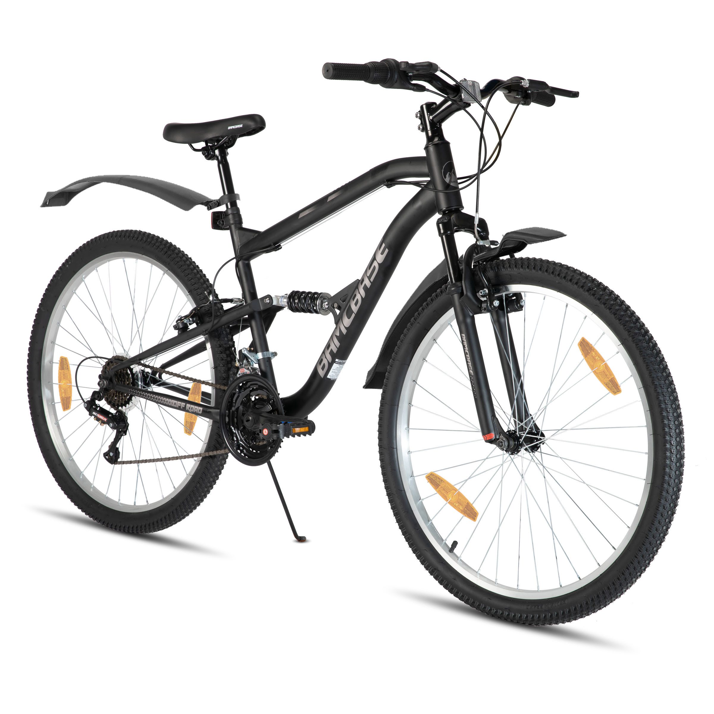 HILAND Mountainbike 26 Zoll Vollfederung Herren Fahrrad für Männer Frauen Student Pendler, Mit Hochwertiger Rahmen, Doppelfederung, 21-Gang-Schaltung, Kotflügel