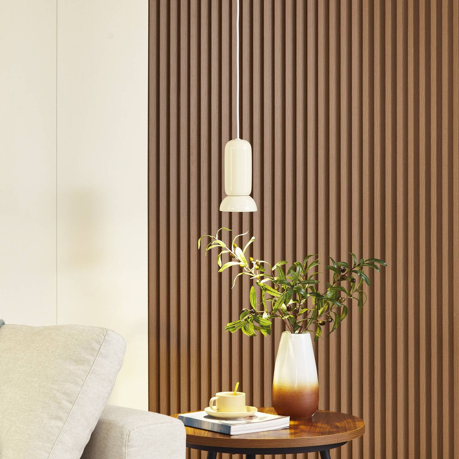 Lindby Hängeleuchte Kerimi, Keramik Weiß IP20, 1 x 10 W LED
