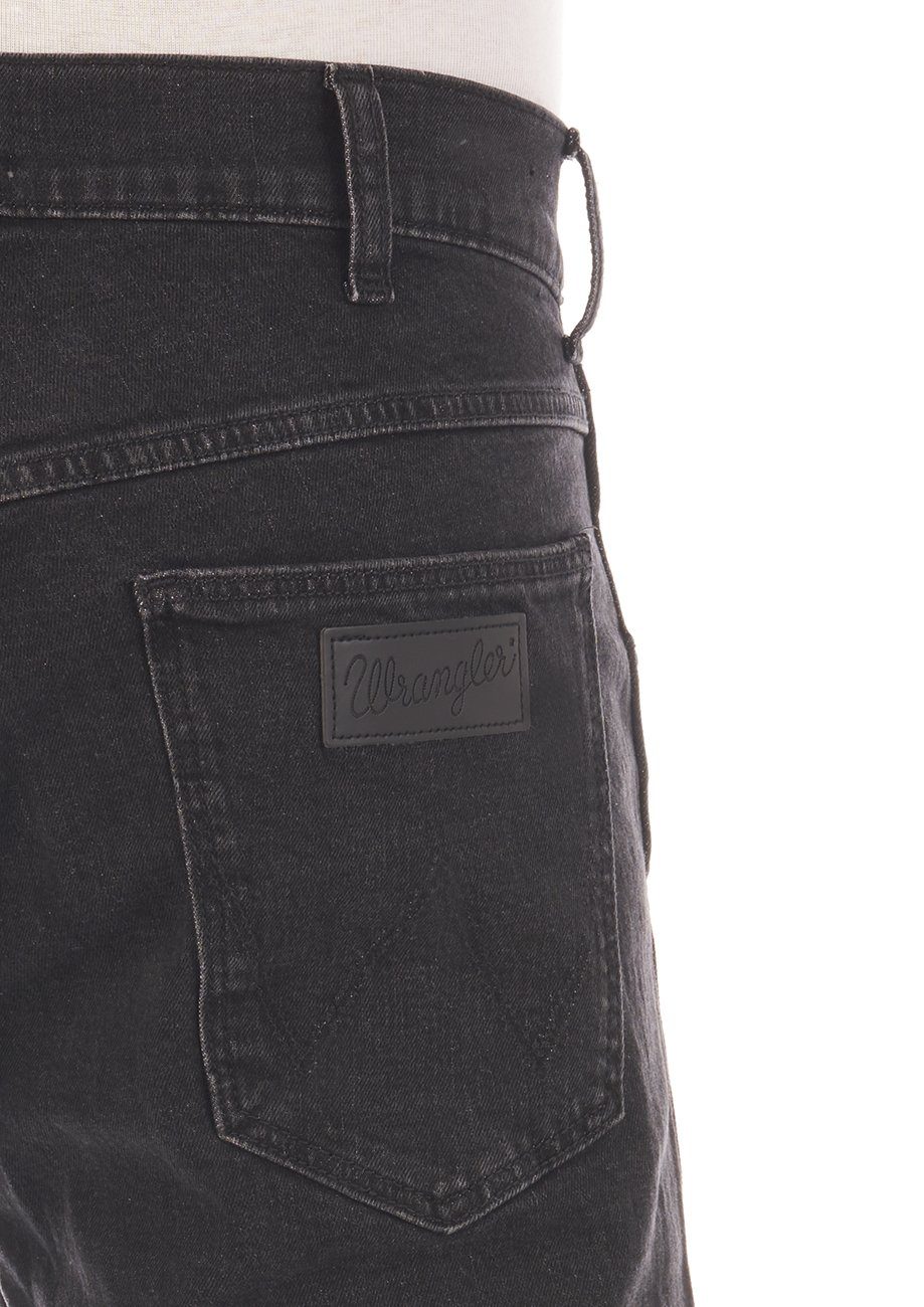 Black mit Wrangler Jeanshose (WSS5HT62D) Bootcut-Jeans Denim Out Herren Cut Boot Hose Jacksville Stretch