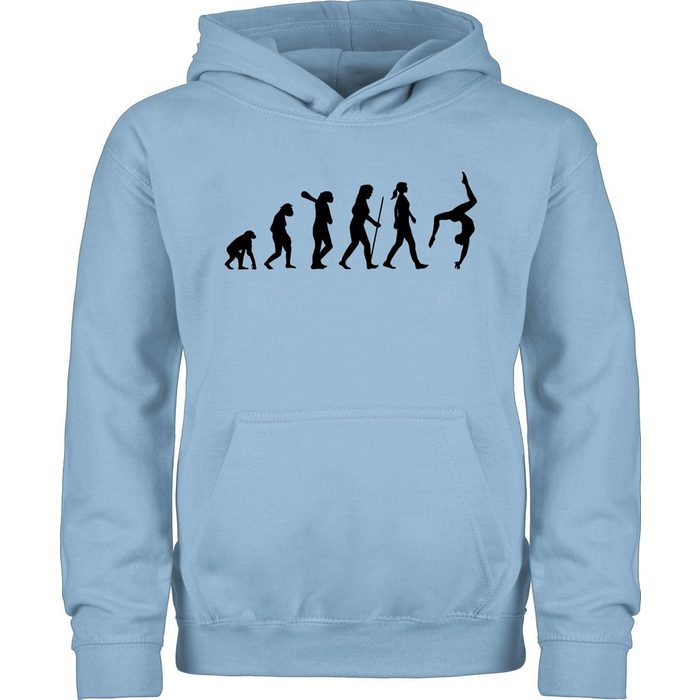 Shirtracer Hoodie Evolution Turnen - Evolution Kinder - Kinder Premium Kapuzenpullover turn pullover - pulli turnen - hoody turnerin - jungen hoodie