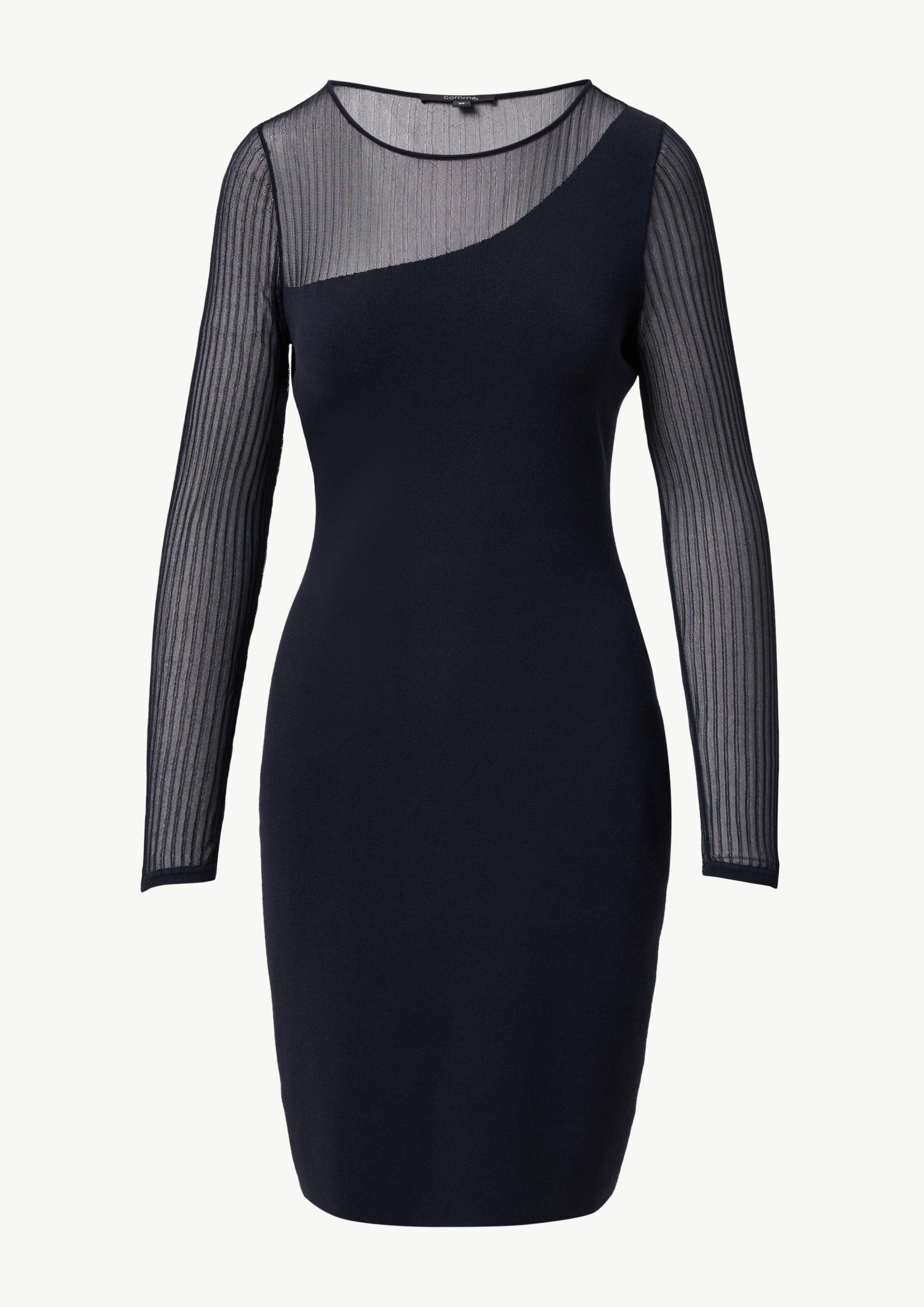 Comma Minikleid Schmal geschnittenes Strickkleid mit günstig online kaufen