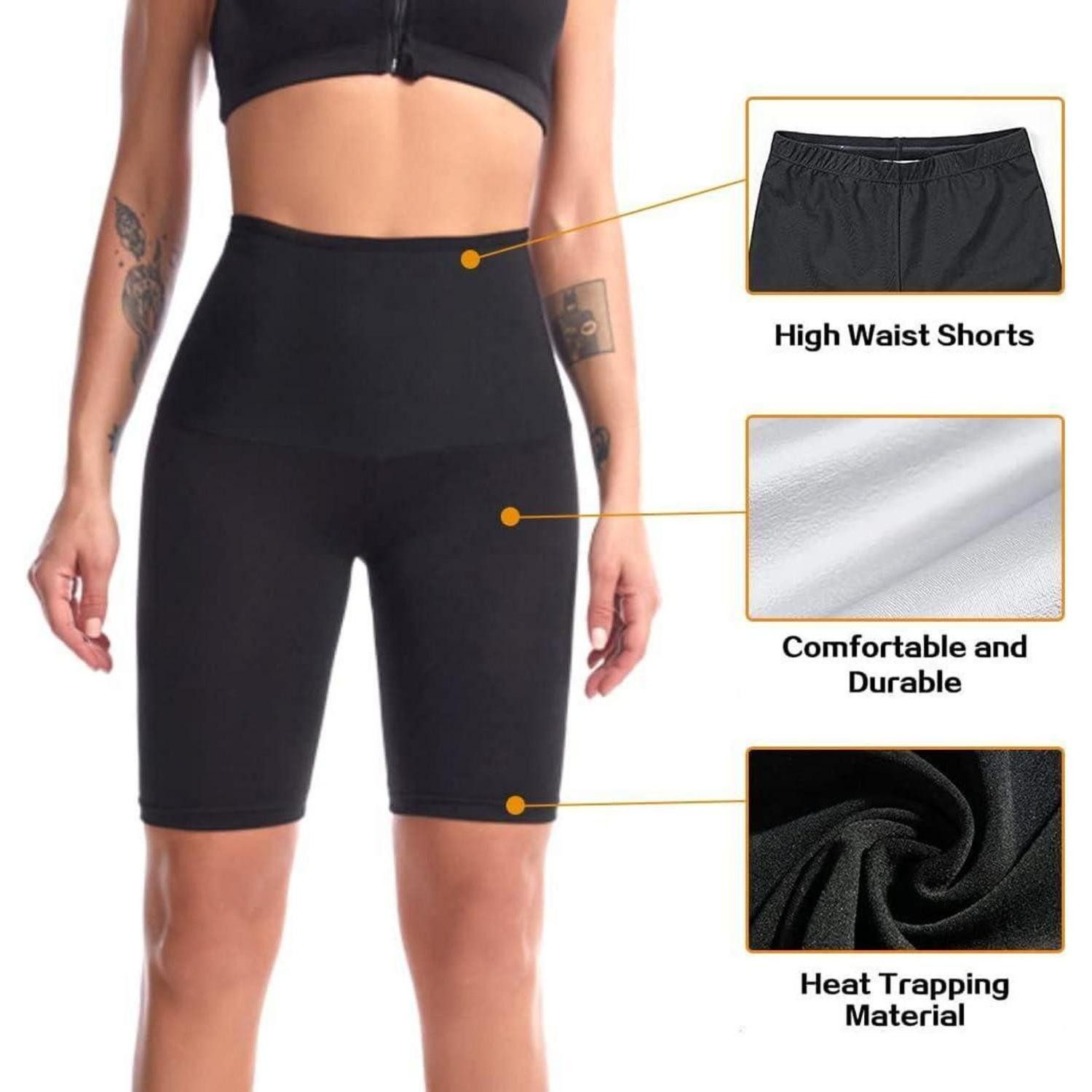 LuxusKollektion Sporthose Sporthose Thermo Sauna Damen Kurz High Waist