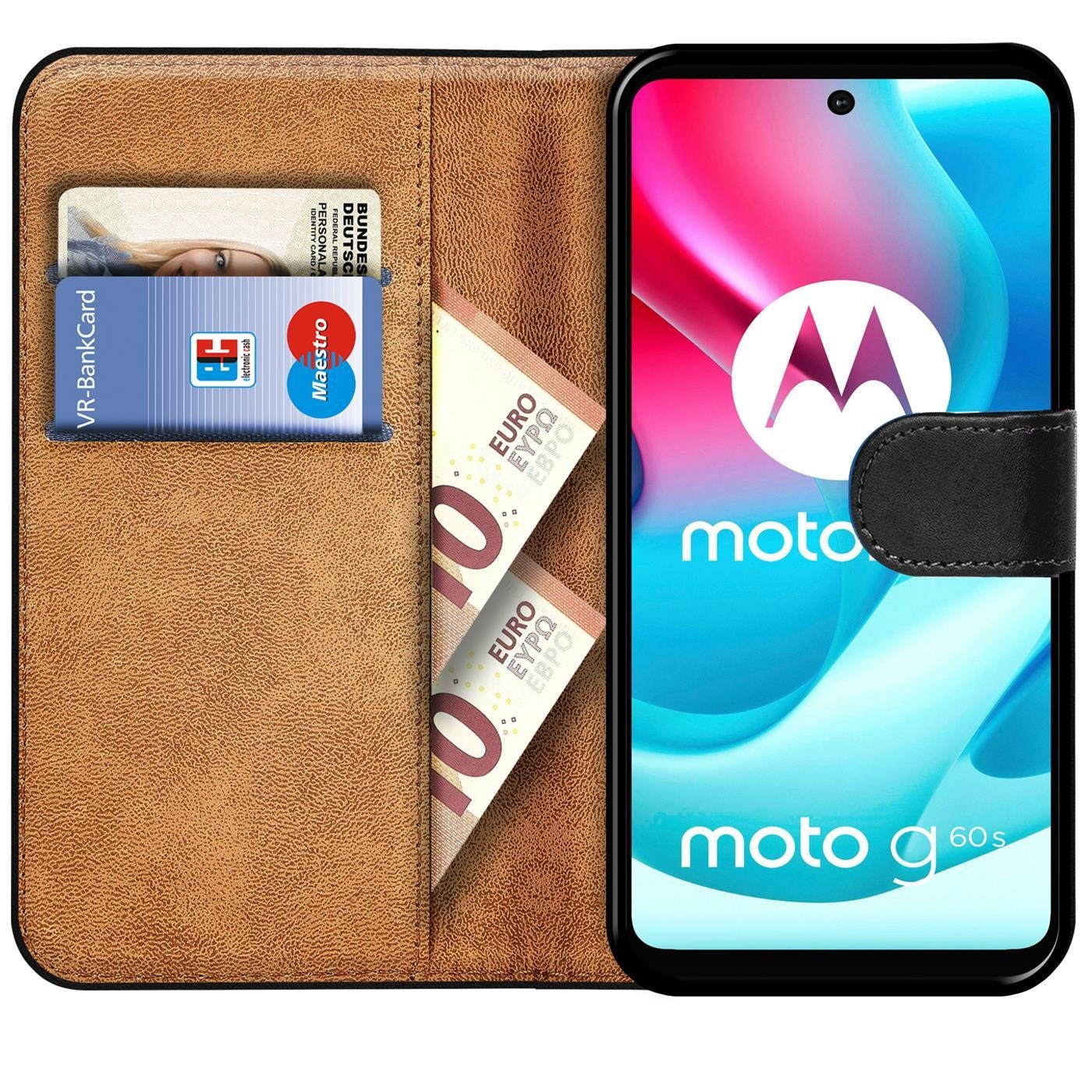 CoolGadget Handyhülle Book Case Handy Tasche für Motorola Moto G60s 6,8 Zoll, Hülle Klapphülle Flip Cover für Motorola G 60s Schutzhülle stoßfest