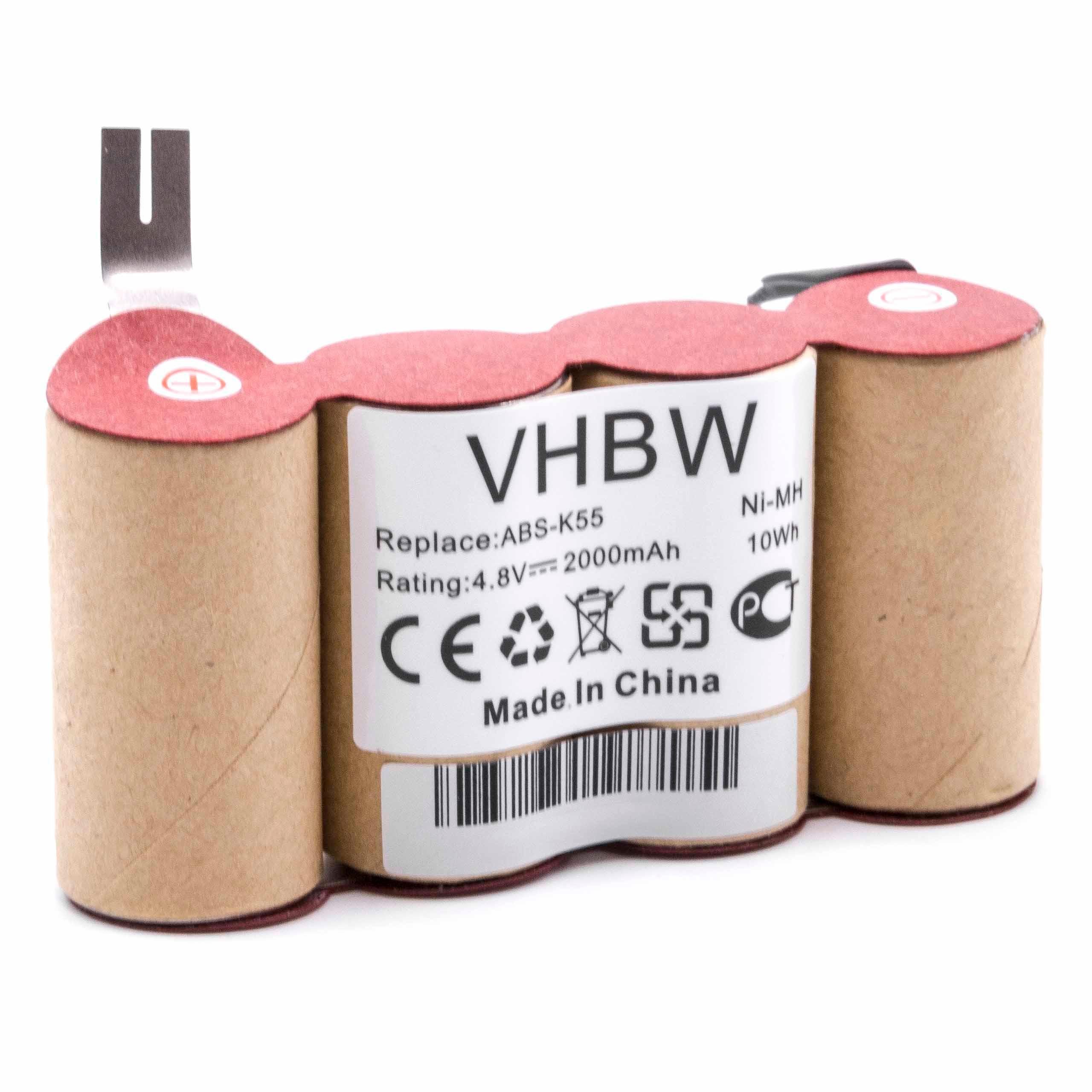 vhbw kompatibel mit Kärcher K85, K50 Staubsauger-Akku NiMH 2000 mAh (4,8 V)