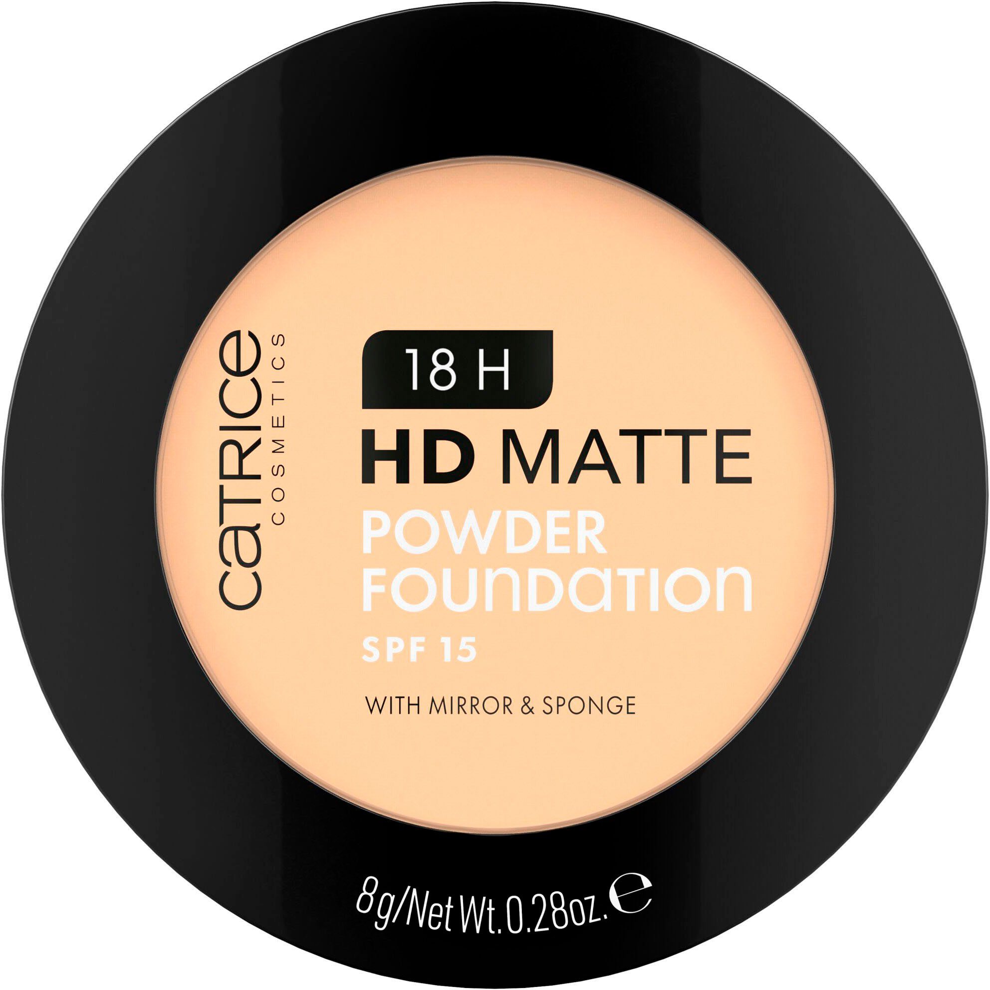 nude 025C Matte 3-tlg. 18H Catrice HD Foundation, Powder Puder