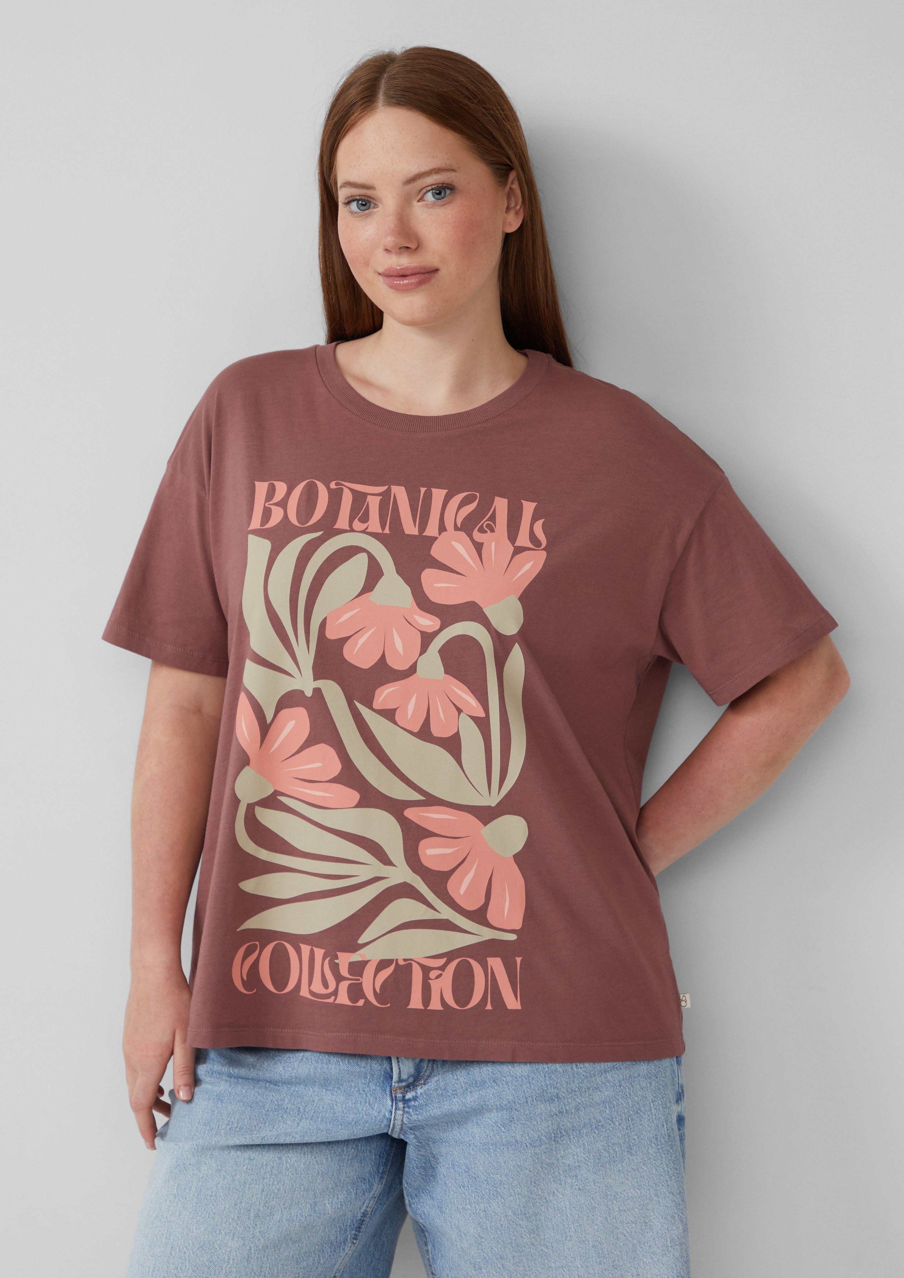 QS Kurzarmshirt T-Shirt mit Frontprint günstig online kaufen