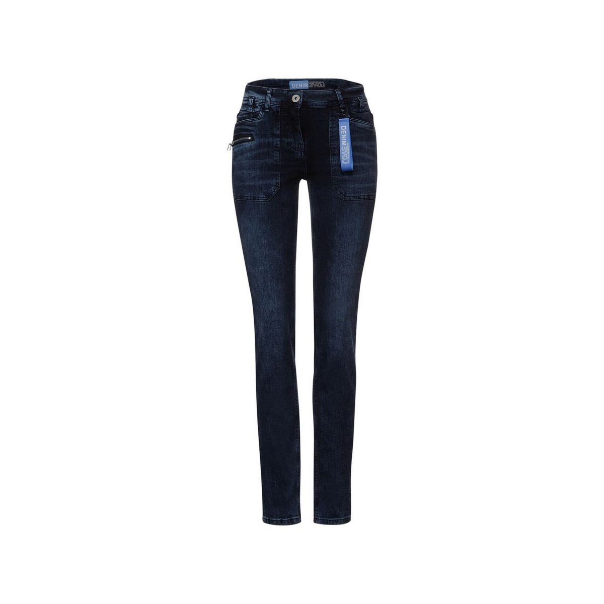 (1-tlg) blau Cecil 5-Pocket-Jeans