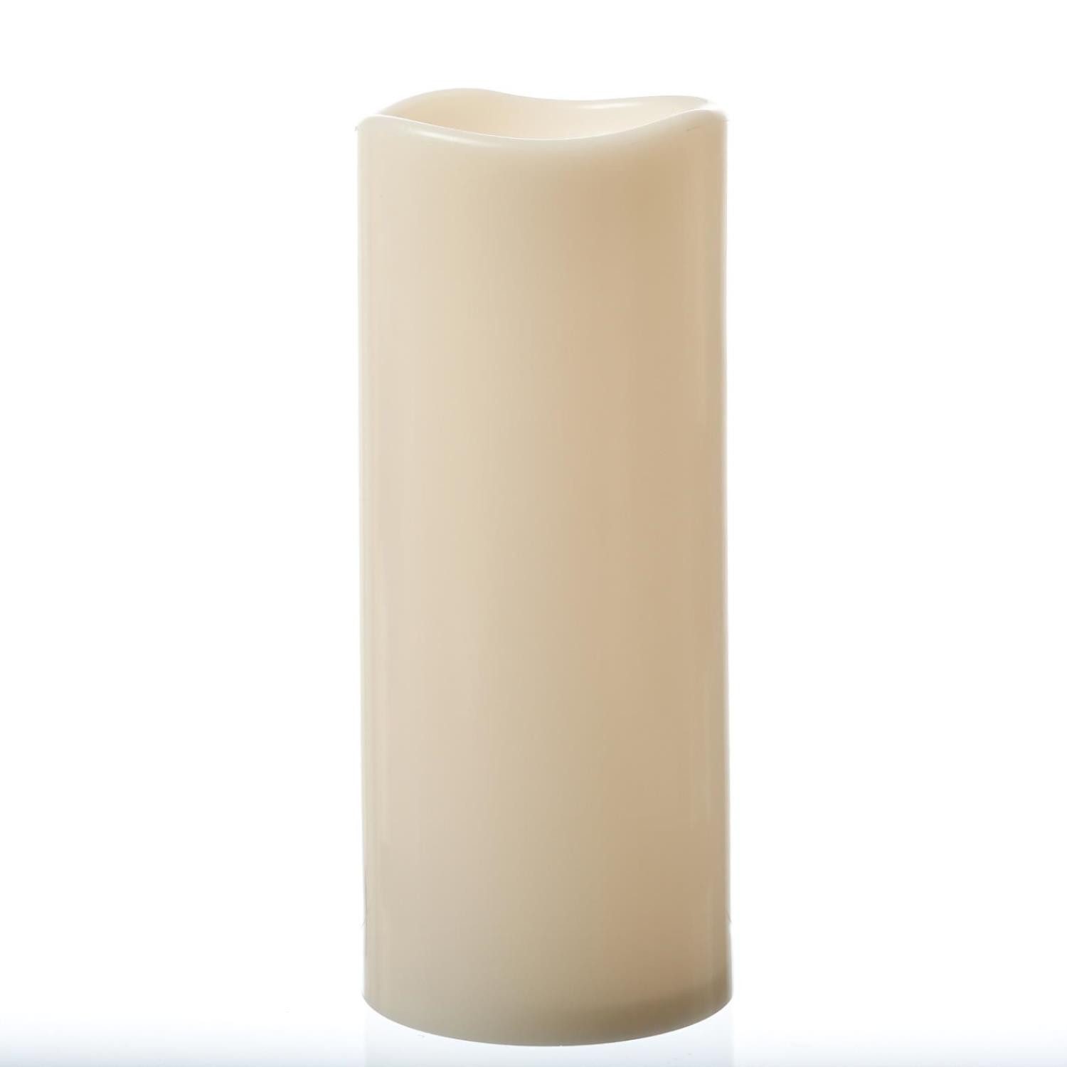 MARELIDA LED-Kerze XXL LED Kerze für Außen flackernd H: 30cm D: 12,5cm outdoor creme