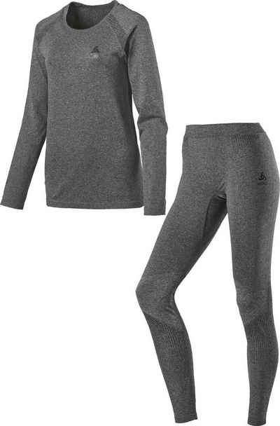 Odlo Funktionsunterhose SET LONG PERFORMANCE ESSENTIAL GREY MELANGE - BLACK