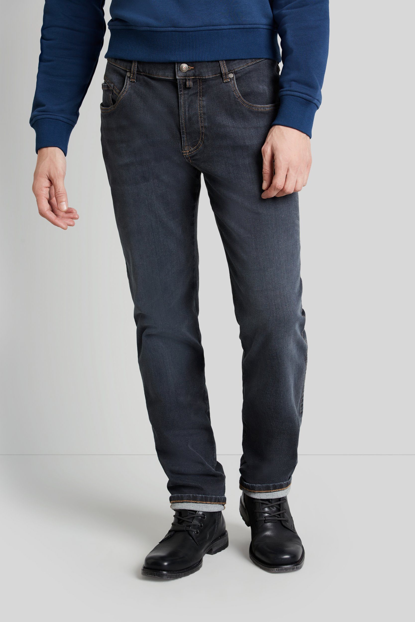 bugatti 5-Pocket-Jeans Flexcity Denim mit marine hohem Tragekomfort