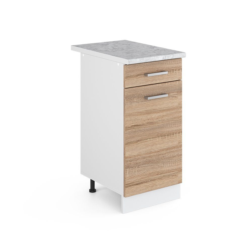 Vicco Unterschrank R-Line, Sonoma/Weiß, 40 cm, günstig online kaufen