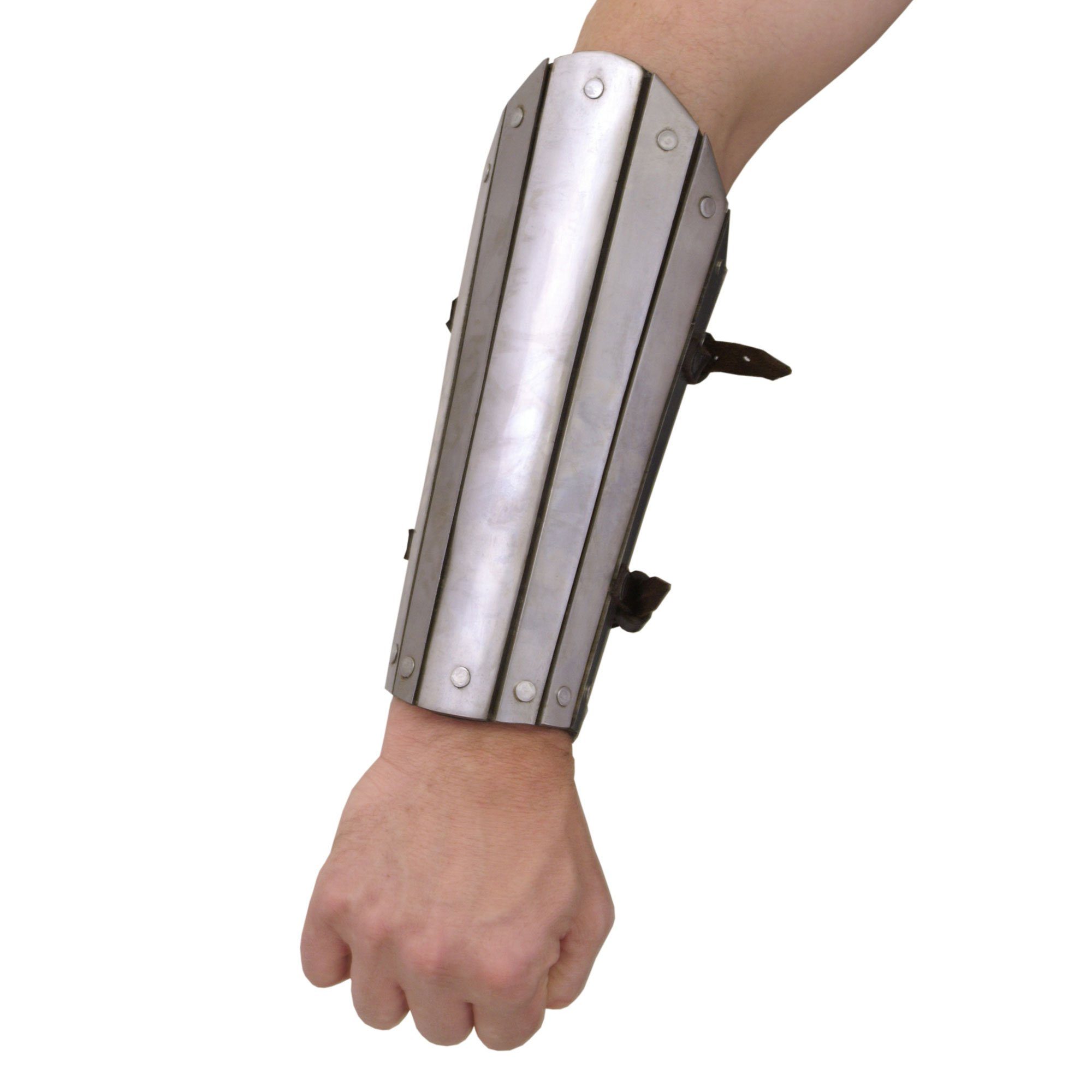 Ritter-Kostüm Armstulpe mit Stahlstreifen