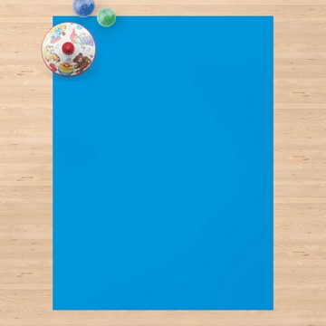 Teppich Vinyl Wohnzimmer Schlafzimmer Flur Küche Einfarbig modern, Bilderdepot24, rechteckig - blau glatt, nass wischbar (Küche, Tierhaare) - Saugroboter & Bodenheizung geeignet