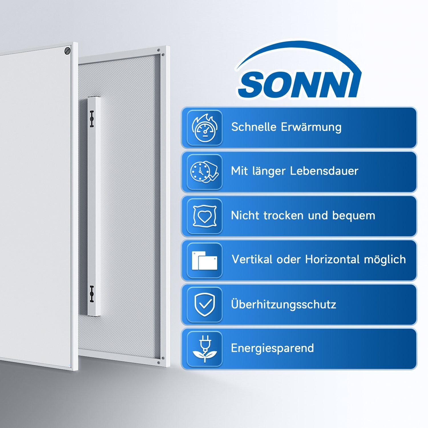 Eikuavons Infrarotheizung 450 W – Wandmontierbar Oder Stehend, Mit Fernbedienung & WiFi