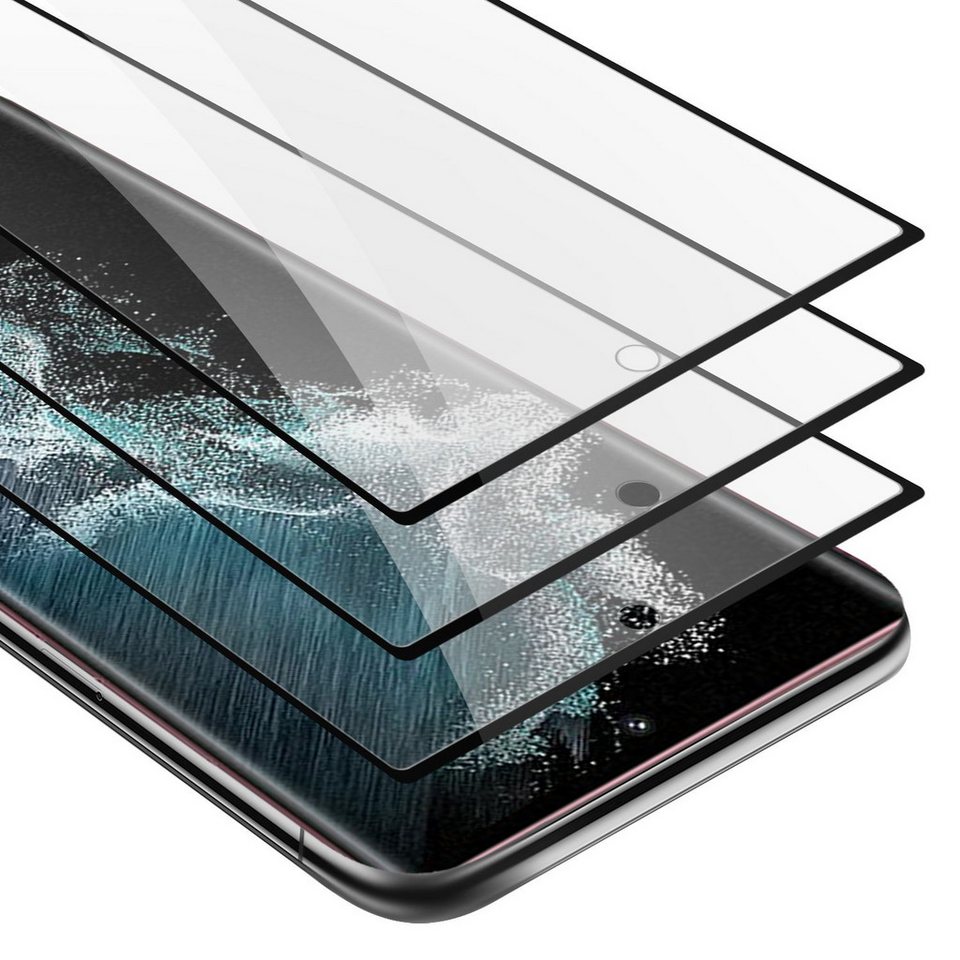 Samsung Galaxy S22 Ultra Schutzfolie Ab Werk Cadorabo Schutzfolie Samsung Galaxy S22 ULTRA, 3x Vollbild Schutzglas