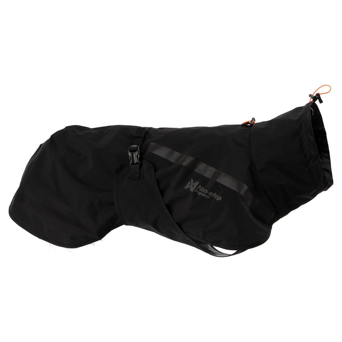 Non-stop dogwear Hunderegenmantel Regenmantel Trekking Raincoat schwarz