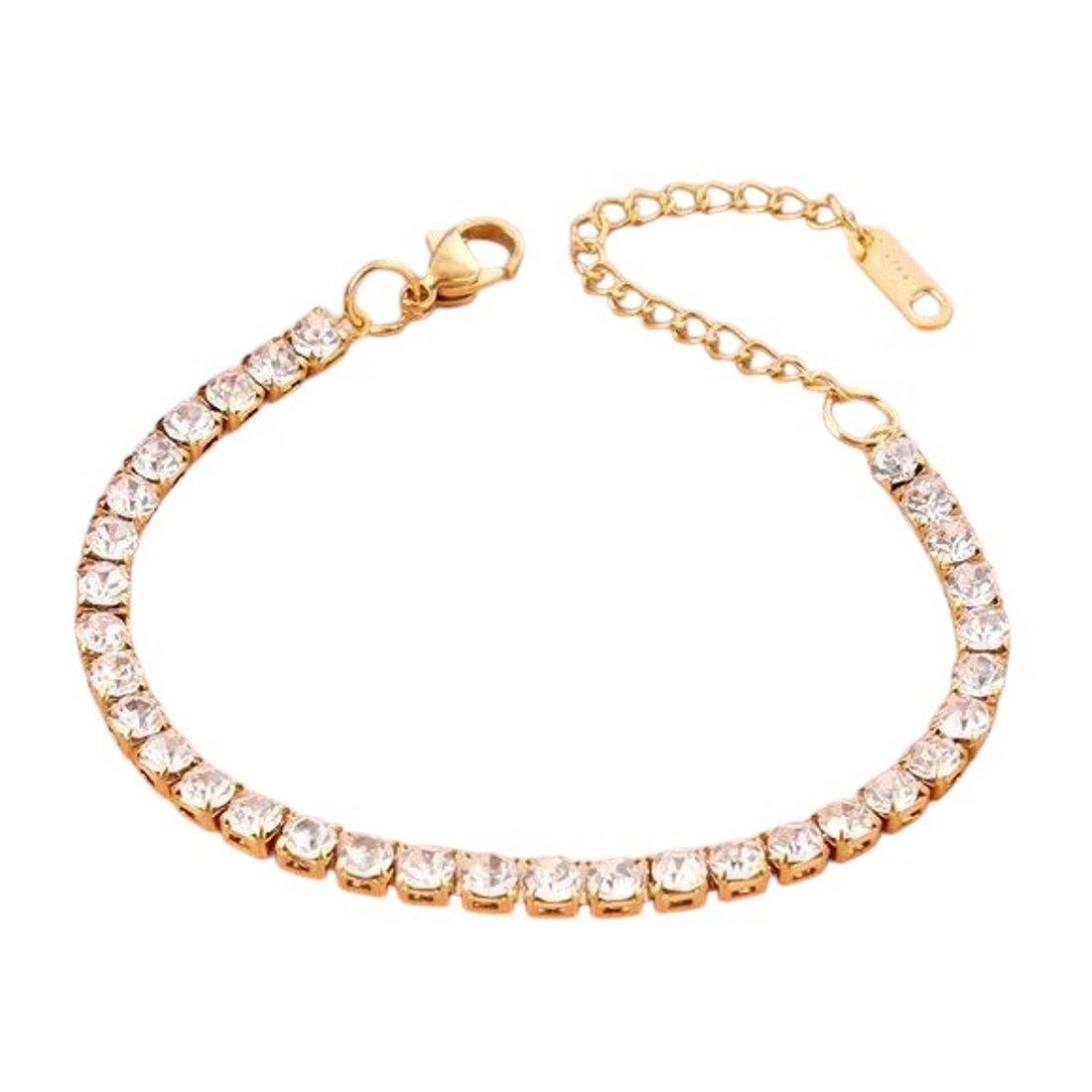 KARMA Tennisarmband Gold Silber Schwarz Metall Kristalle Damen Armband (Met günstig online kaufen