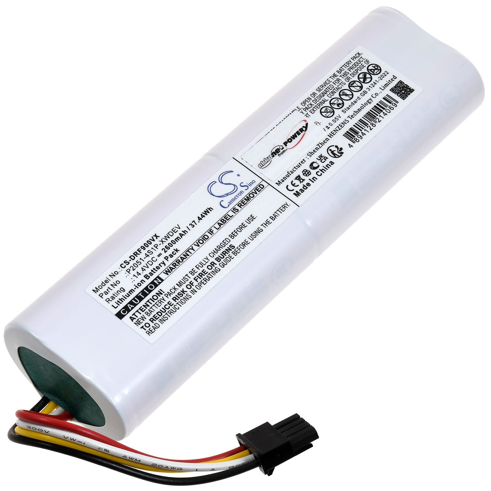 Powery Akku für Dreame F9 Pro Staubsauger-Akku 2600 mAh (14.4 V)