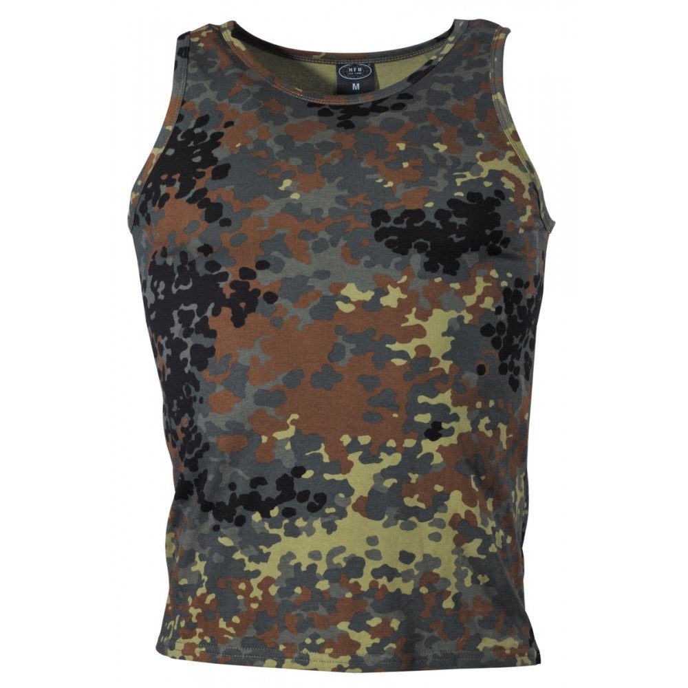 MFH Tanktop BW Tarn Tank-Top, flecktarn, 160g/m² - S 170 g/m²