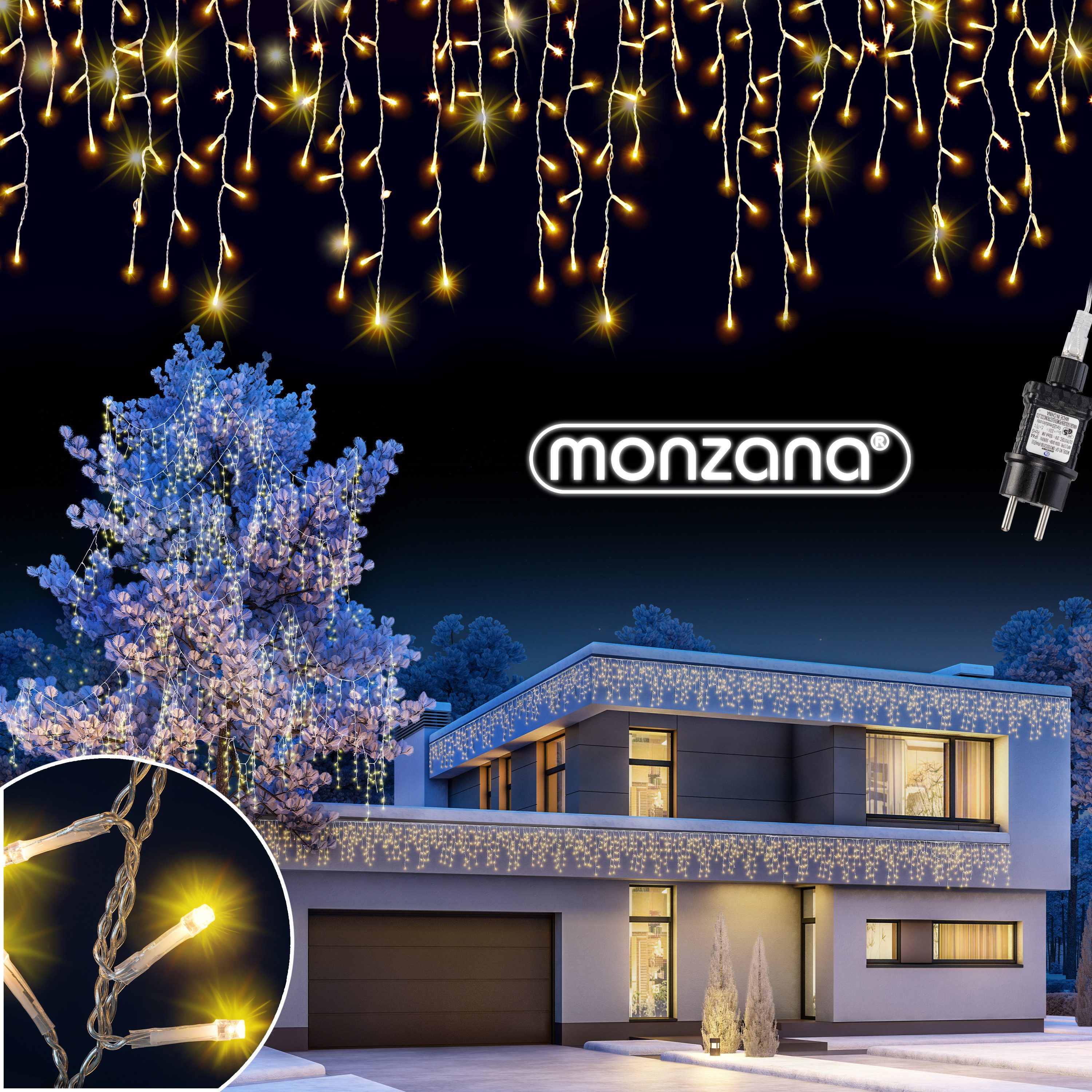 monzana Lichterkette Monzana, Lichterkette 400 LED Stromsparend IP44 Regenl günstig online kaufen