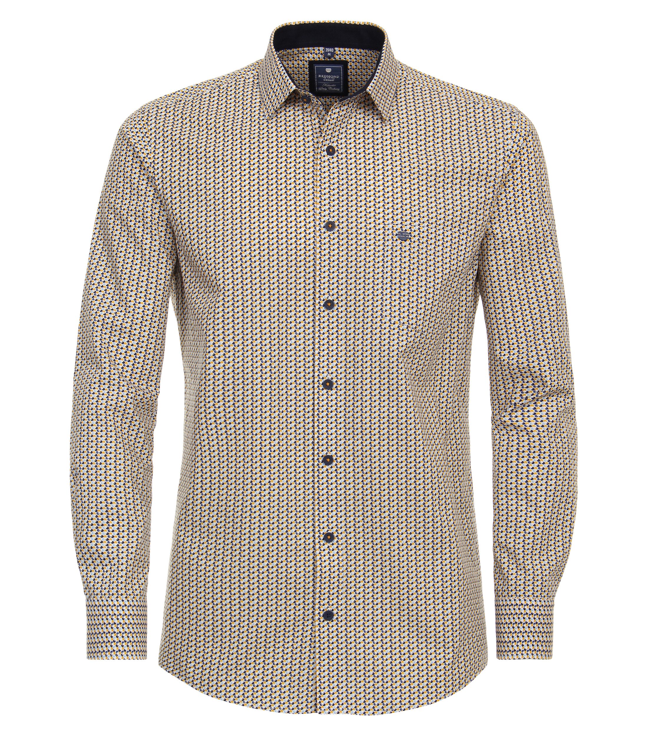 Redmond Langarmhemd Druck Comfort Fit