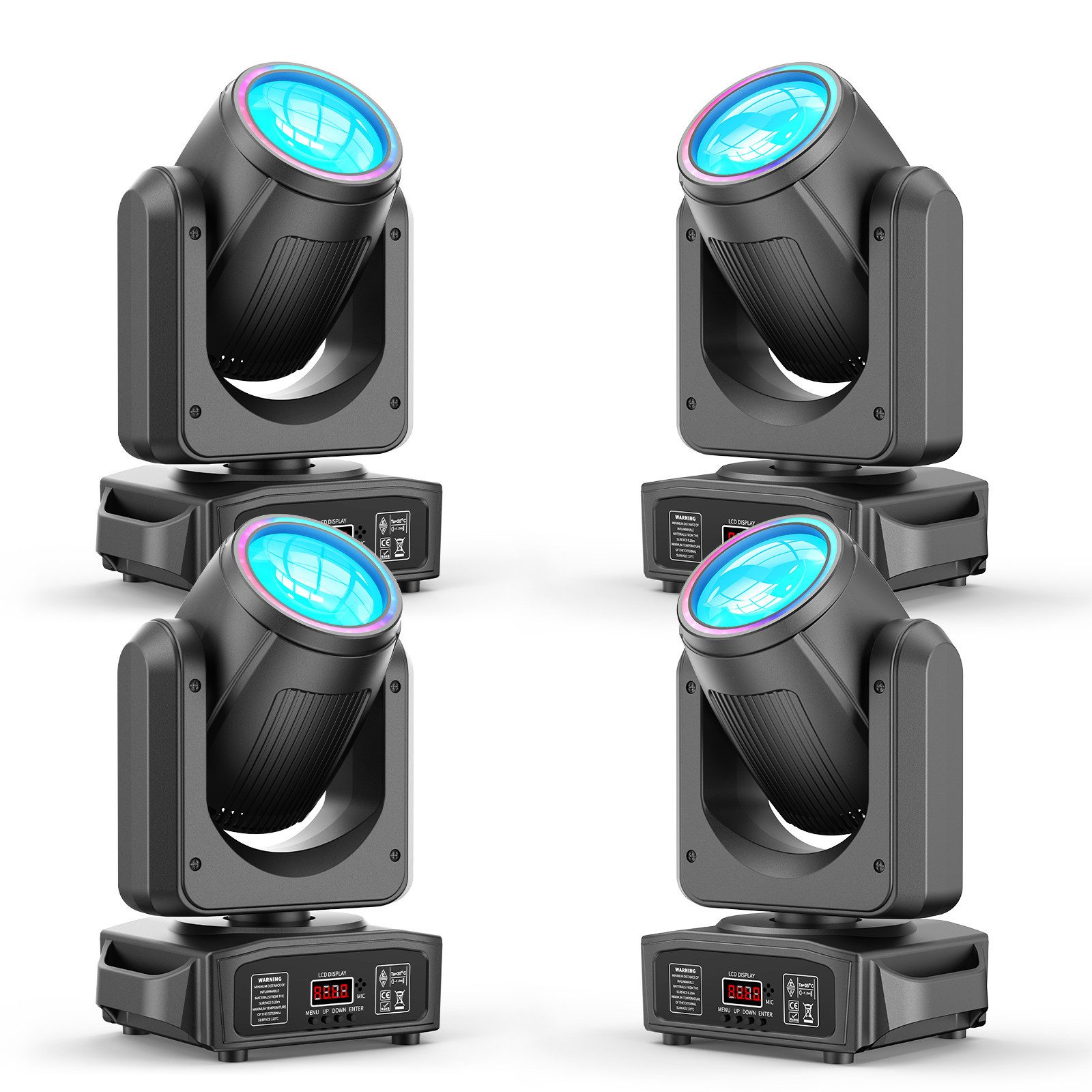 ZonQoonz Discolicht 180W Halo Moving Head Scheinwerfer mit Musterrad für Hochzeiten Partys