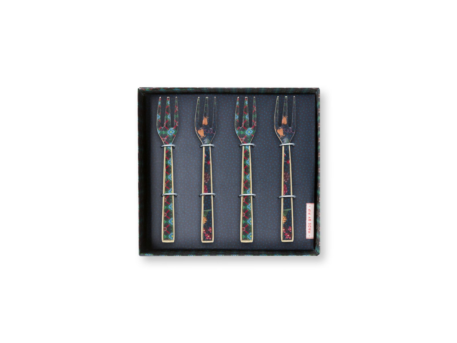 PiP Studio Besteck-Set Berry Blues Kuchengabeln 14,5cm Set4, Metall