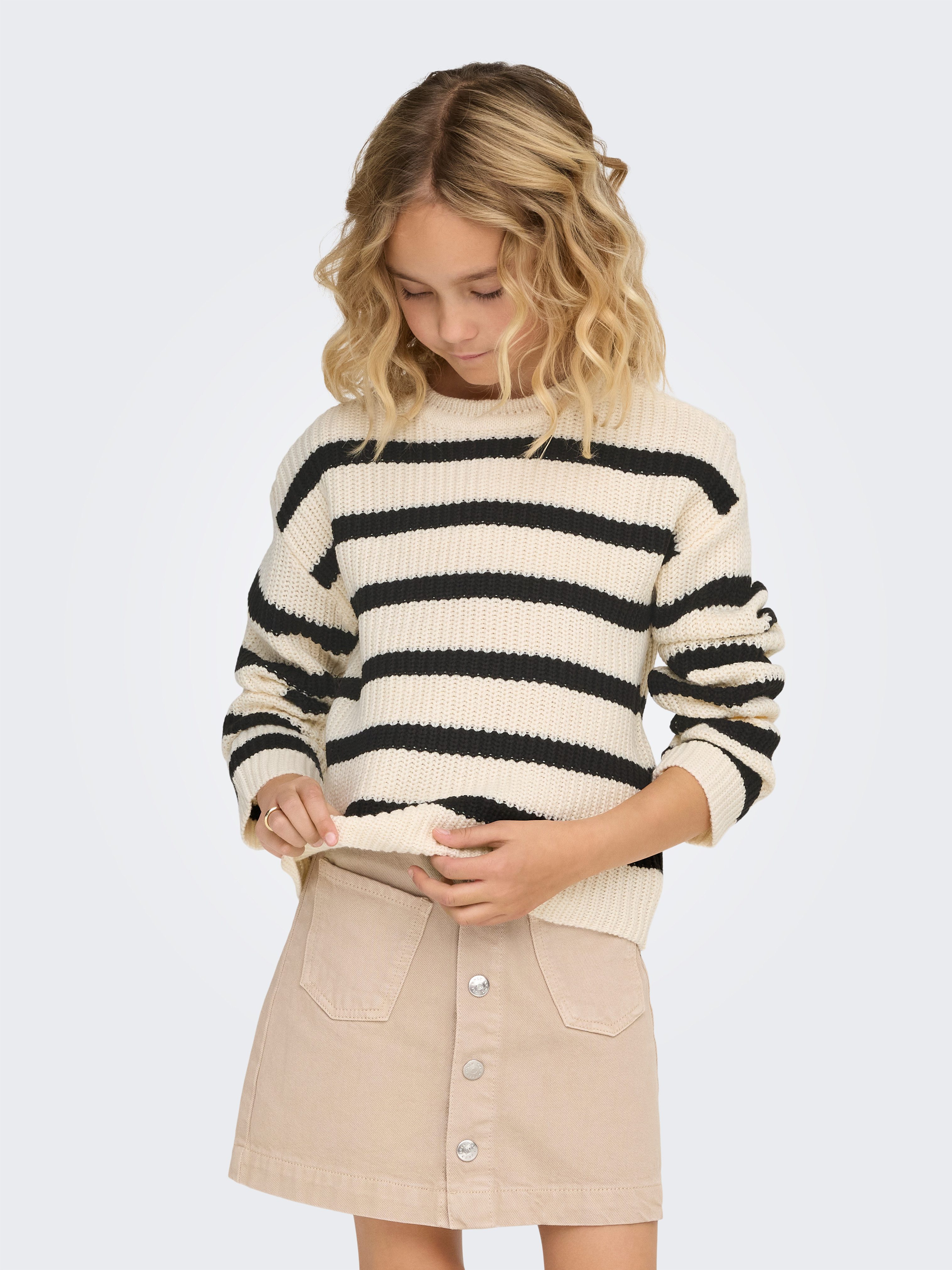 KIDS ONLY Strickpullover KOGJUSTY L/S STRIPE PULLOVER KNT NOOS