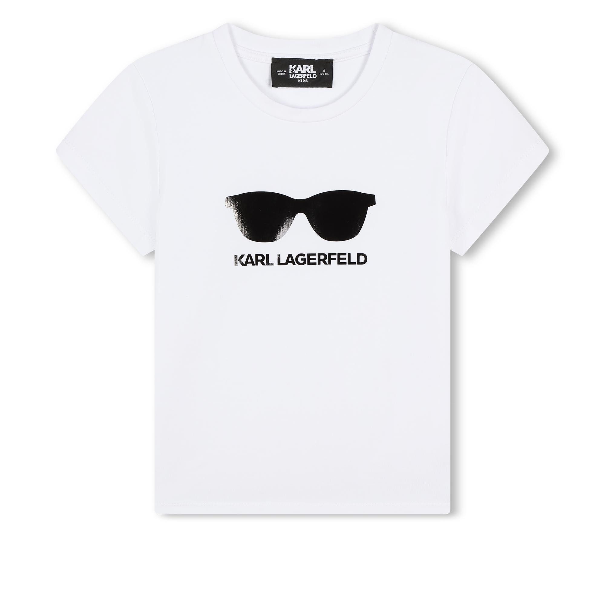 KARL LAGERFELD T-Shirt KARL LAGERFELD KIDS weiß T-Shirt iconic Sonnenbrille