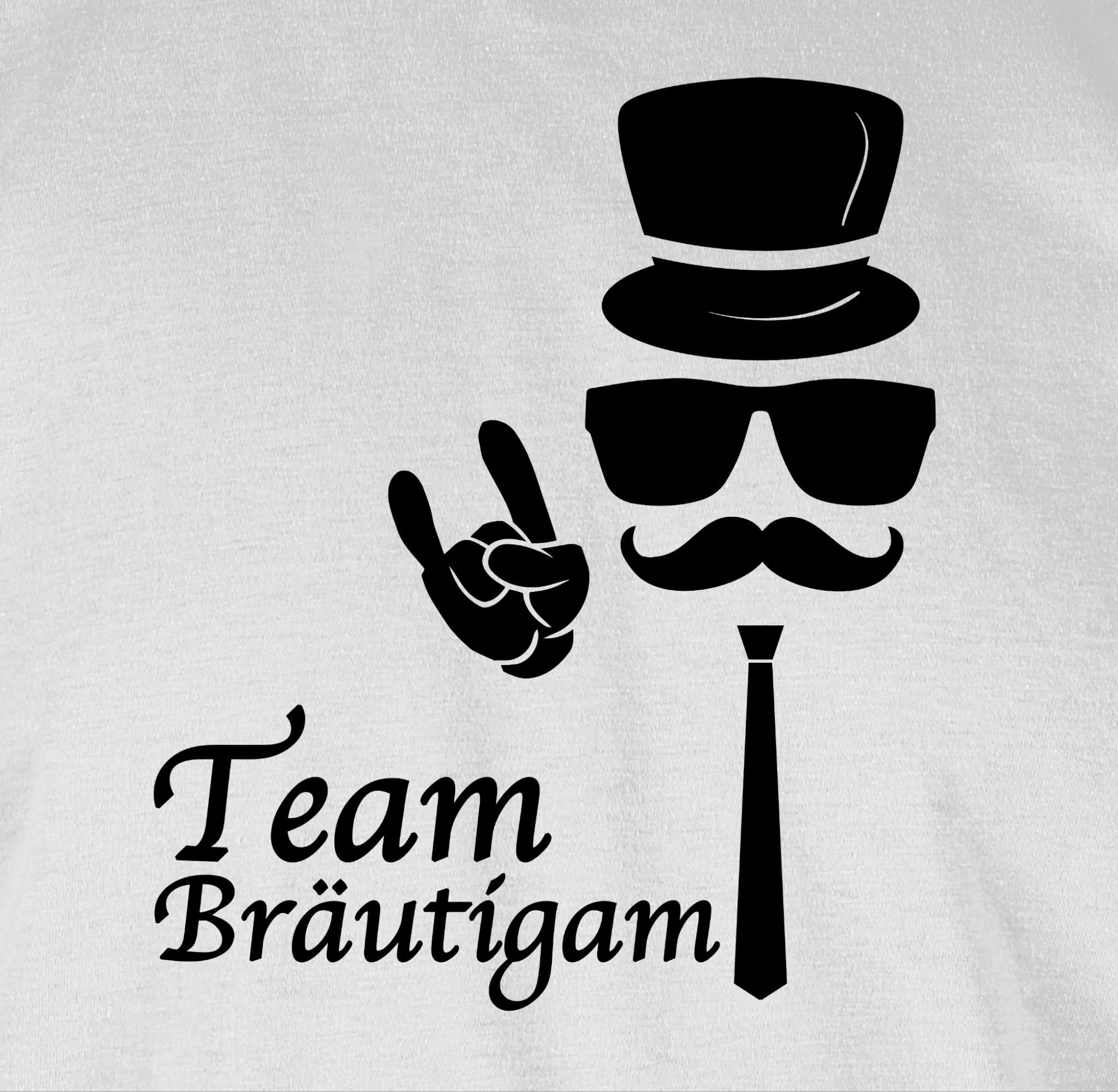 Bräutigam Weiß Team 01 T-Shirt Männer Hipster Shirtracer JGA