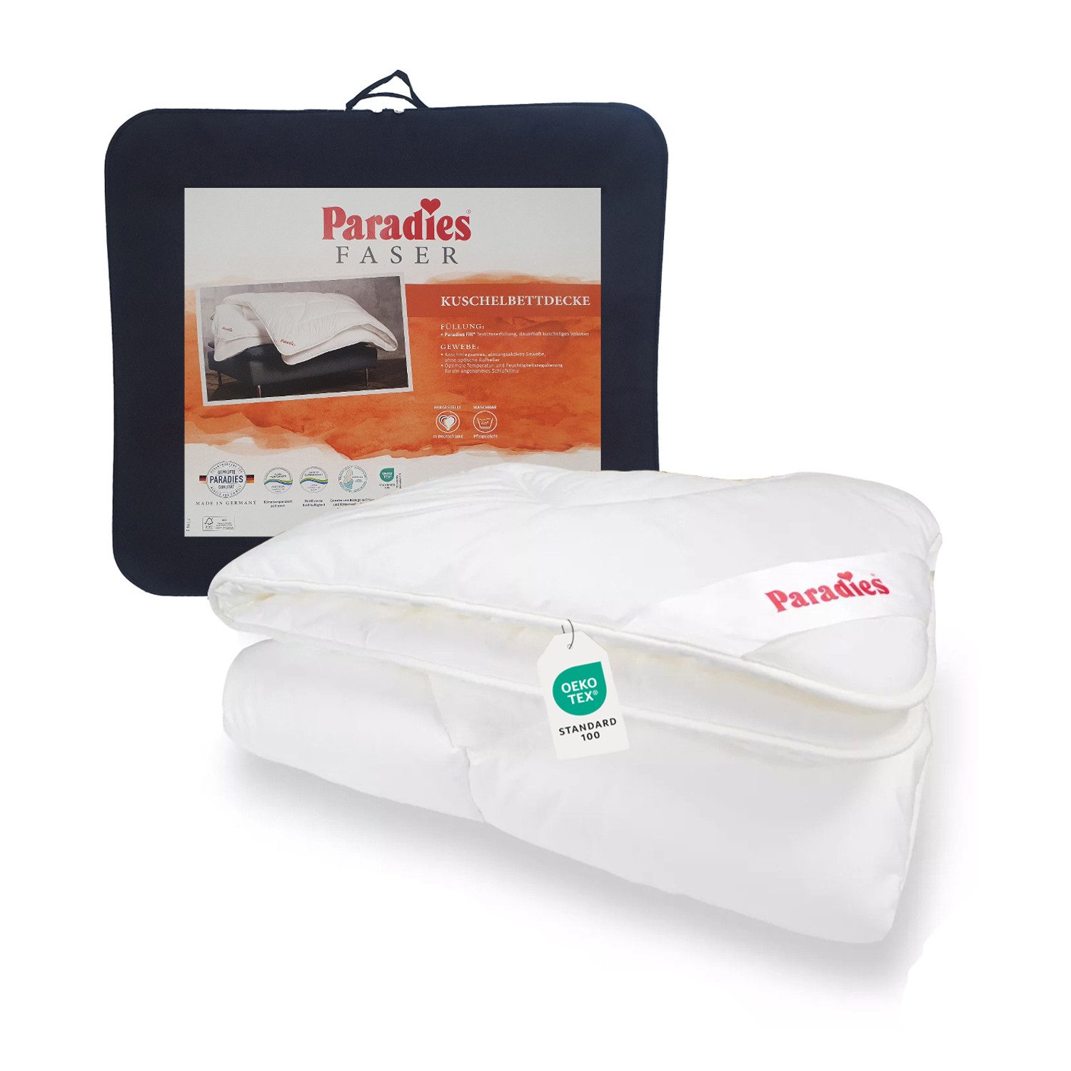 Paradies Kunstfaserbettdecke Paradies Halia-Fill Ganzjahresbett medium warme Bettdecke 135x200, Füllung: Paradies Fill Fasertechnologie für dauerhaft kuscheliges Volumen, 50% recycelt., Bezug: 100% Baumwolle, veredelt mit Aloe vera