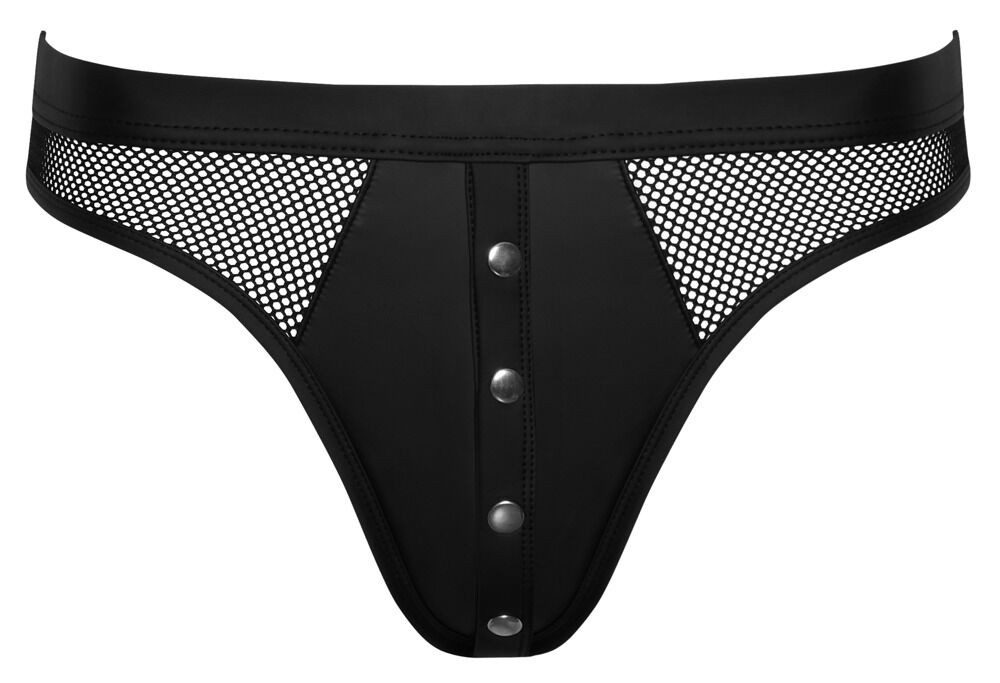 String String mit Druckknöpfen und Netz - schwarz