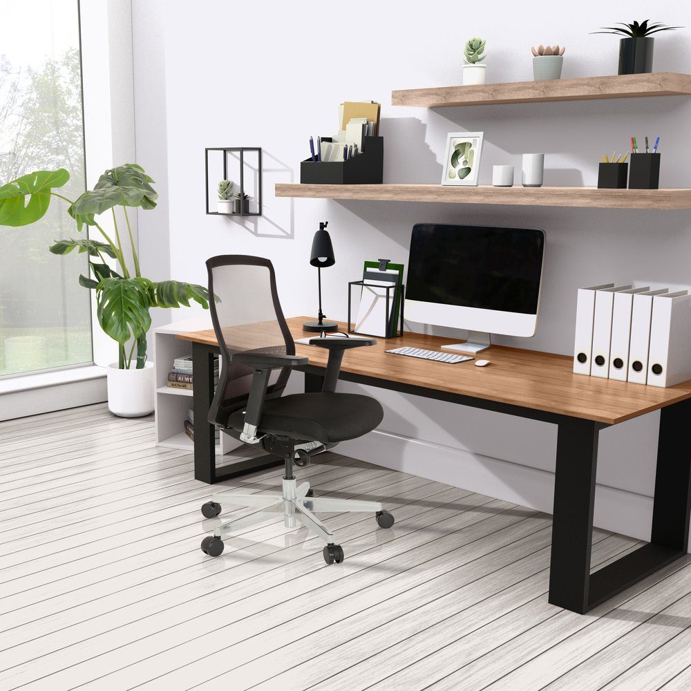 Schreibtischstuhl Drehstuhl ergonomisch Stoff/Netzstoff End High (1 Bürostuhl St), FOUNTAINE hjh OFFICE