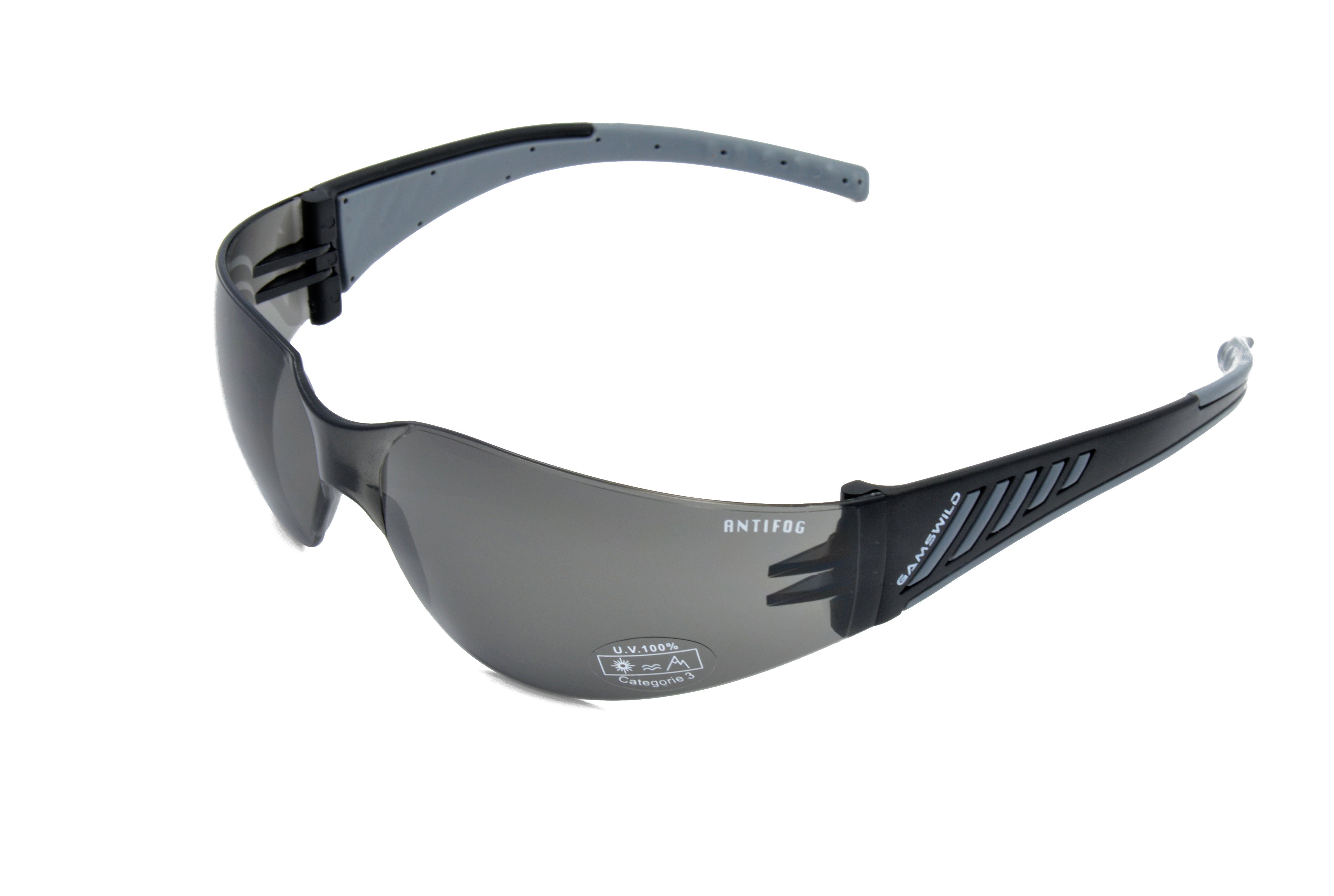 Gamswild Sportbrille WS7122 Sonnenbrille Damen Herren Fahrradbrille Skibrille Unisex, brau, grau, orange, ANTIFOG