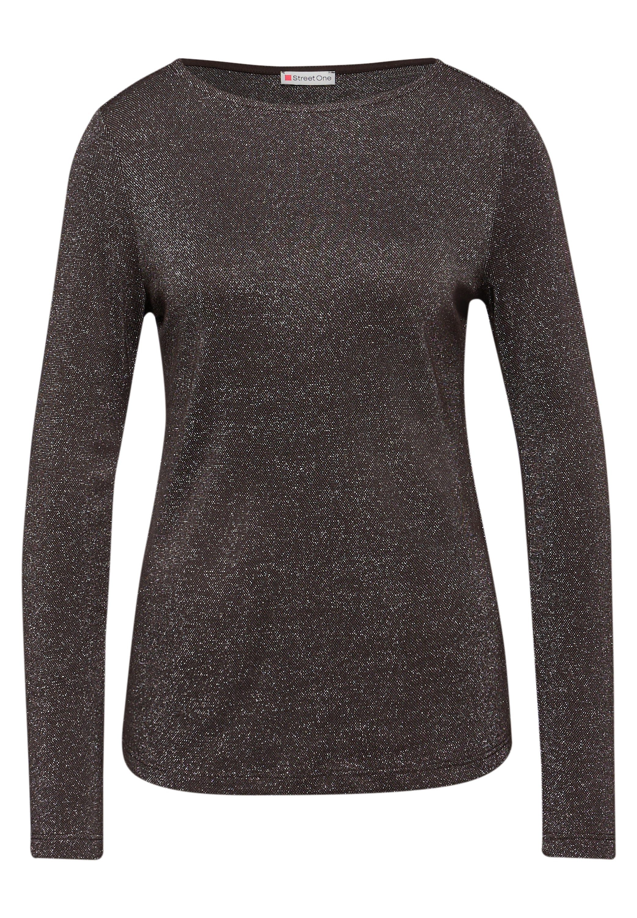 STREET ONE Langarmshirt Glitzerndes Langarmshirt (1-tlg) günstig online kaufen
