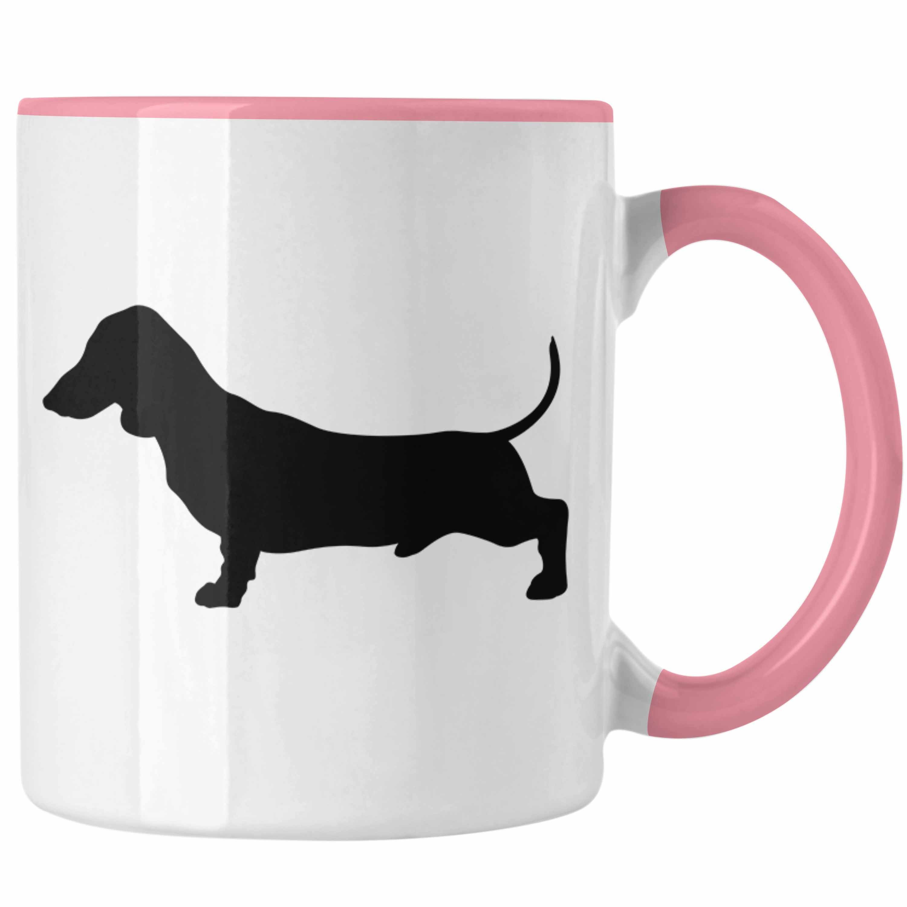 Rosa Ge Dackel-Besiterin Tasse Grafik Herrchen Geschenk Frauchen Tasse Dackel für Trendation