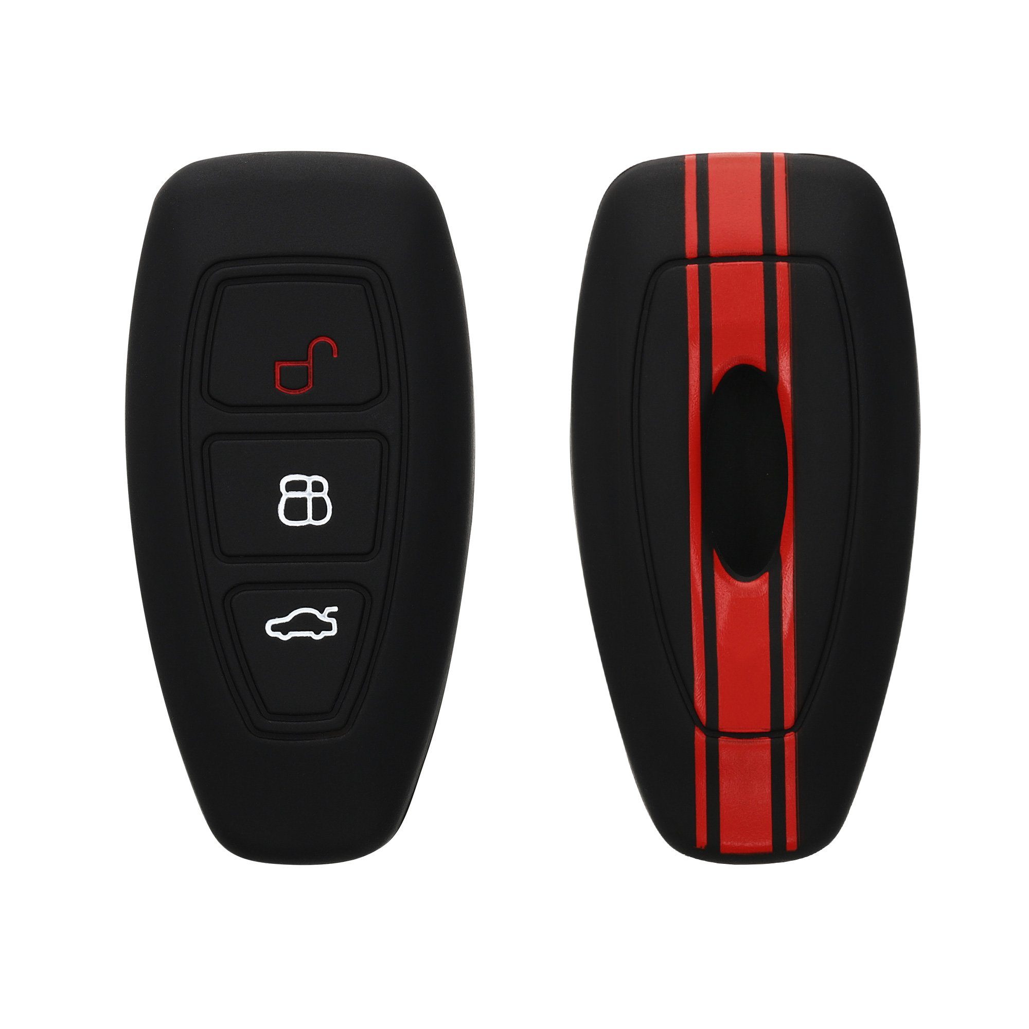 Schlüsselhülle Case Schlüsseltasche Schlüssel Ford, Autoschlüssel Hülle für kwmobile Rot Cover