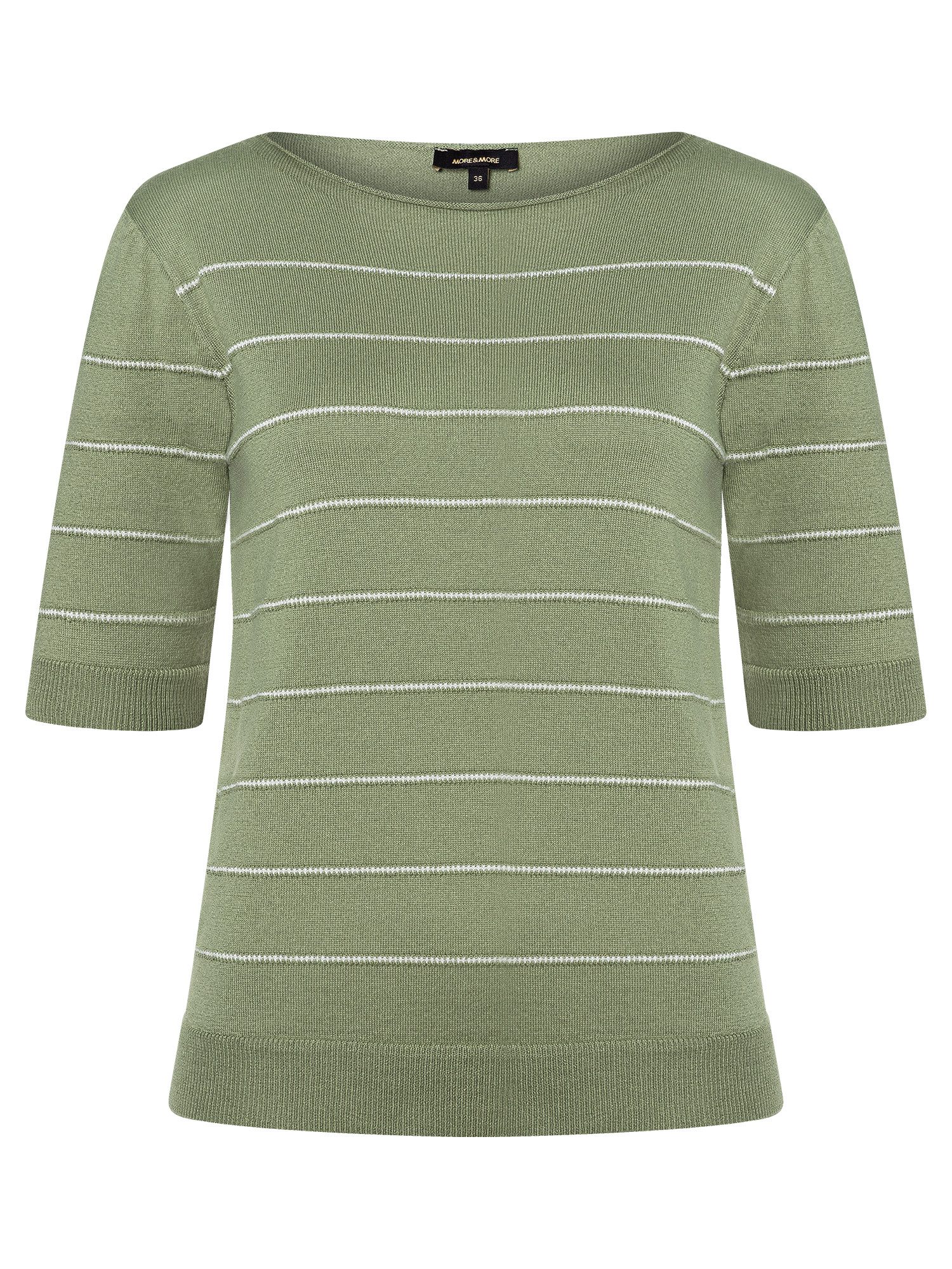 MORE&MORE Rundhalspullover Streifendessinpullover günstig online kaufen