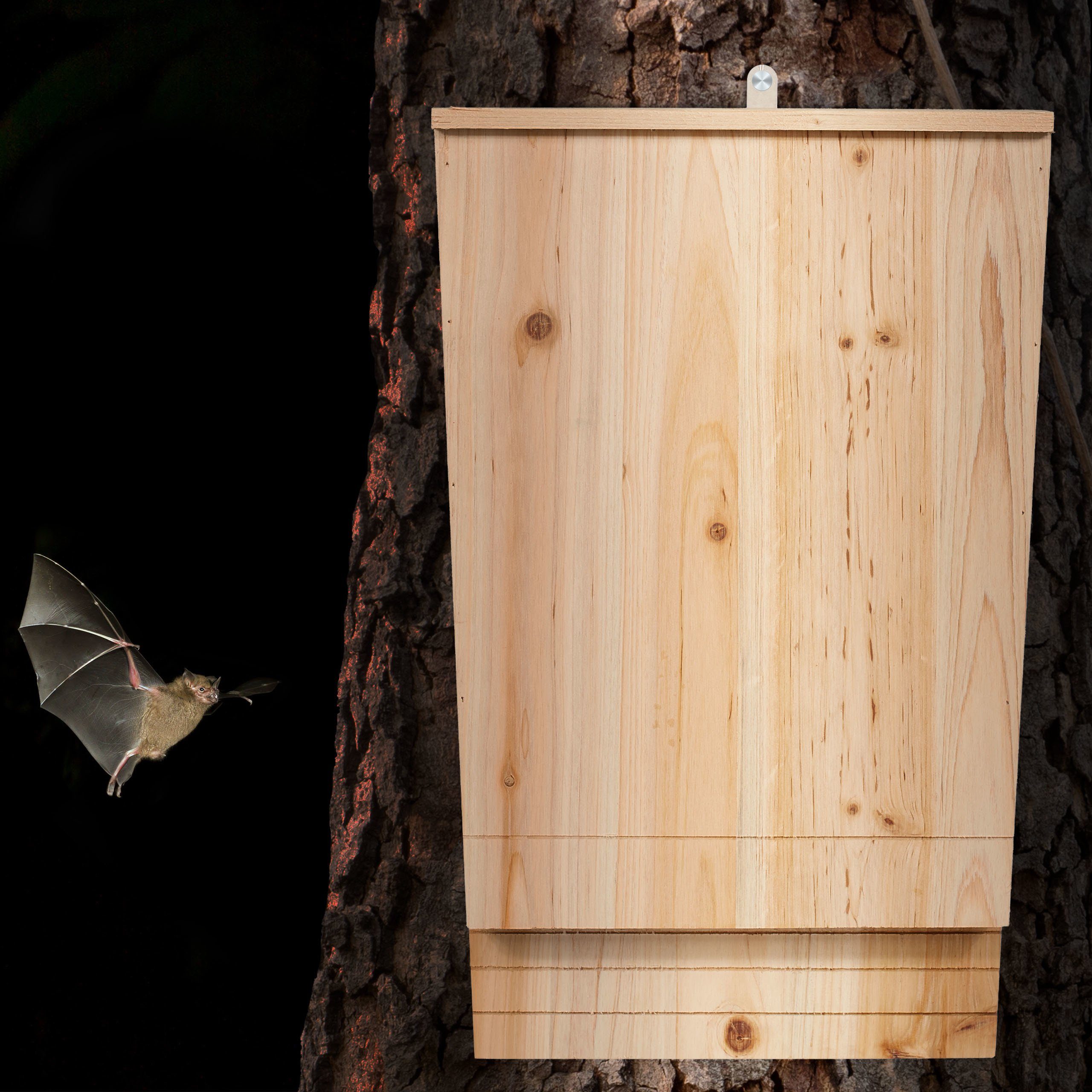 Fledermauskasten Holz aus XL relaxdays Vogelhaus