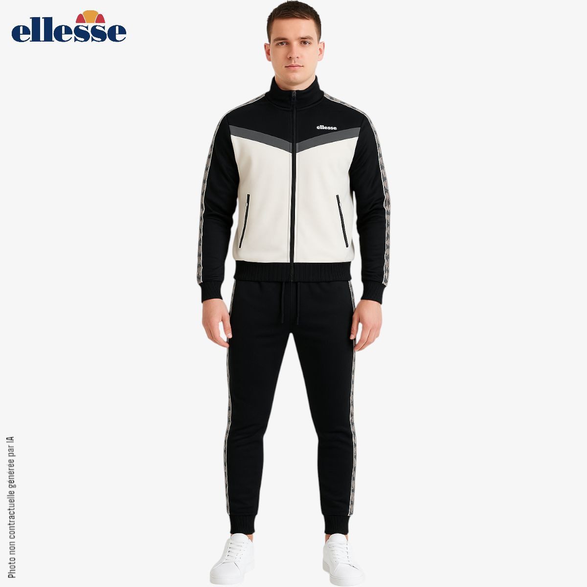 Ellesse Trainingsanzug ELLESSE Traingsanzug Herren Jogginganzug 2 Teile S - XXL (Trainingsjacke + Sporthose), Ellesse Herren Sportanzug Jacke + Hose