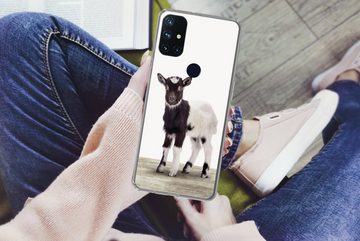 MuchoWow Handyhülle Ziege - Tiere - Kinder - Jungen - Mädchen, Phone Case, Handyhülle OnePlus Nord N10 5G, Silikon, Schutzhülle