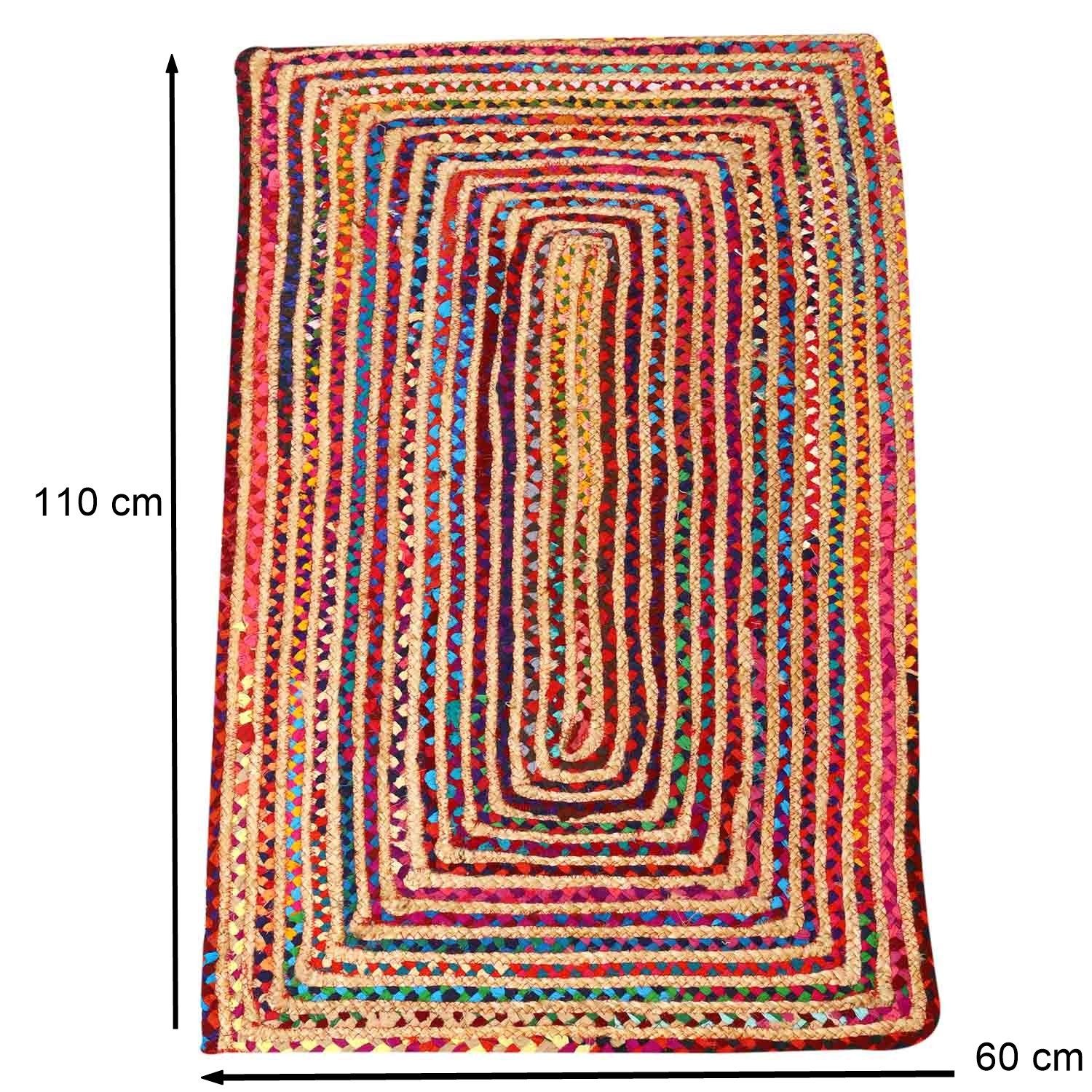 Casa Moro Teppich Jute Teppich Esha bunt rechteckig, Teppichläufer im Boho-Stil, rechteckig, Geschenkideen – Bild 5 von 5