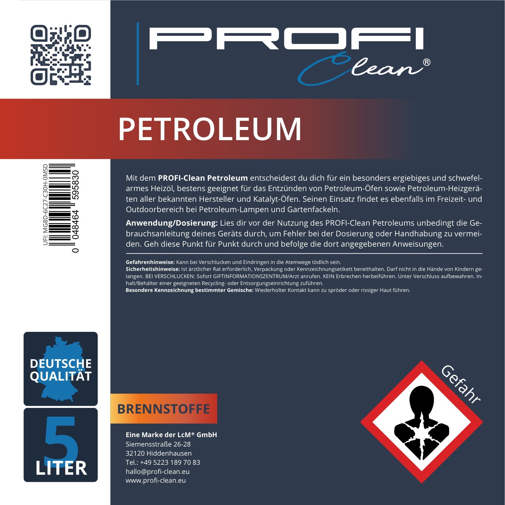 PROFI-clean® Petroleum Petroleum im 5 Ltr. Kanister, (1-St)