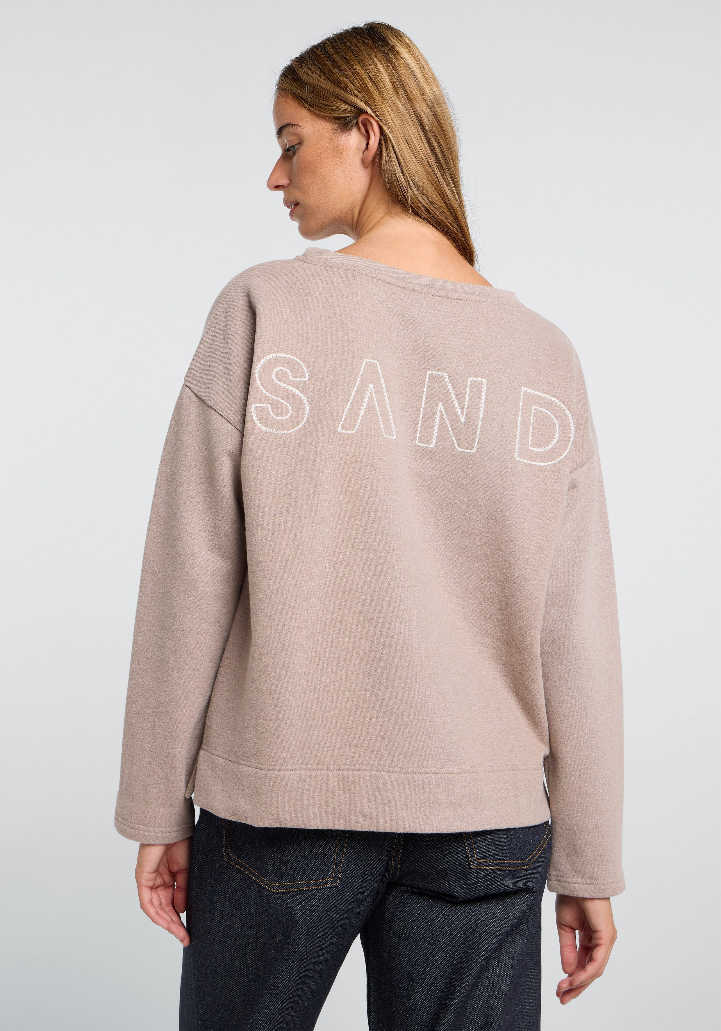 Elbsand Sweatshirt Arvid weiter Ausschnitt, leicht überschnittene Schultern