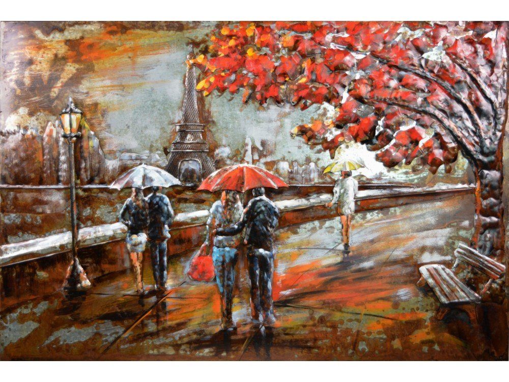 IDYL Metallbild mit 3D-Effekt "Paris" - 120 x 80 x 3 cm - Nr. 1365