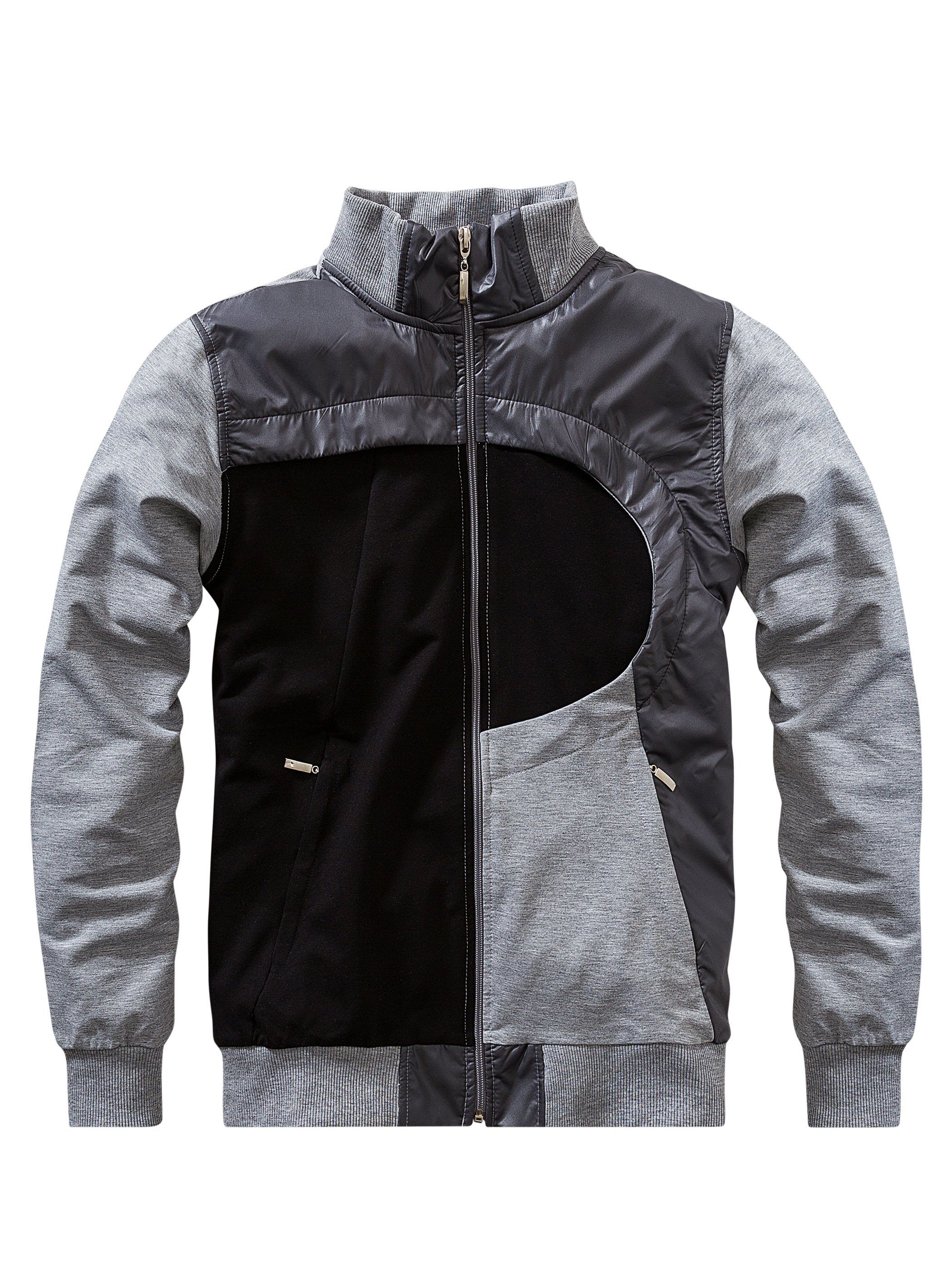 Yazubi Sweatjacke Diego Reißverschluss Jacket Mit Grau (grey/anthra/black)