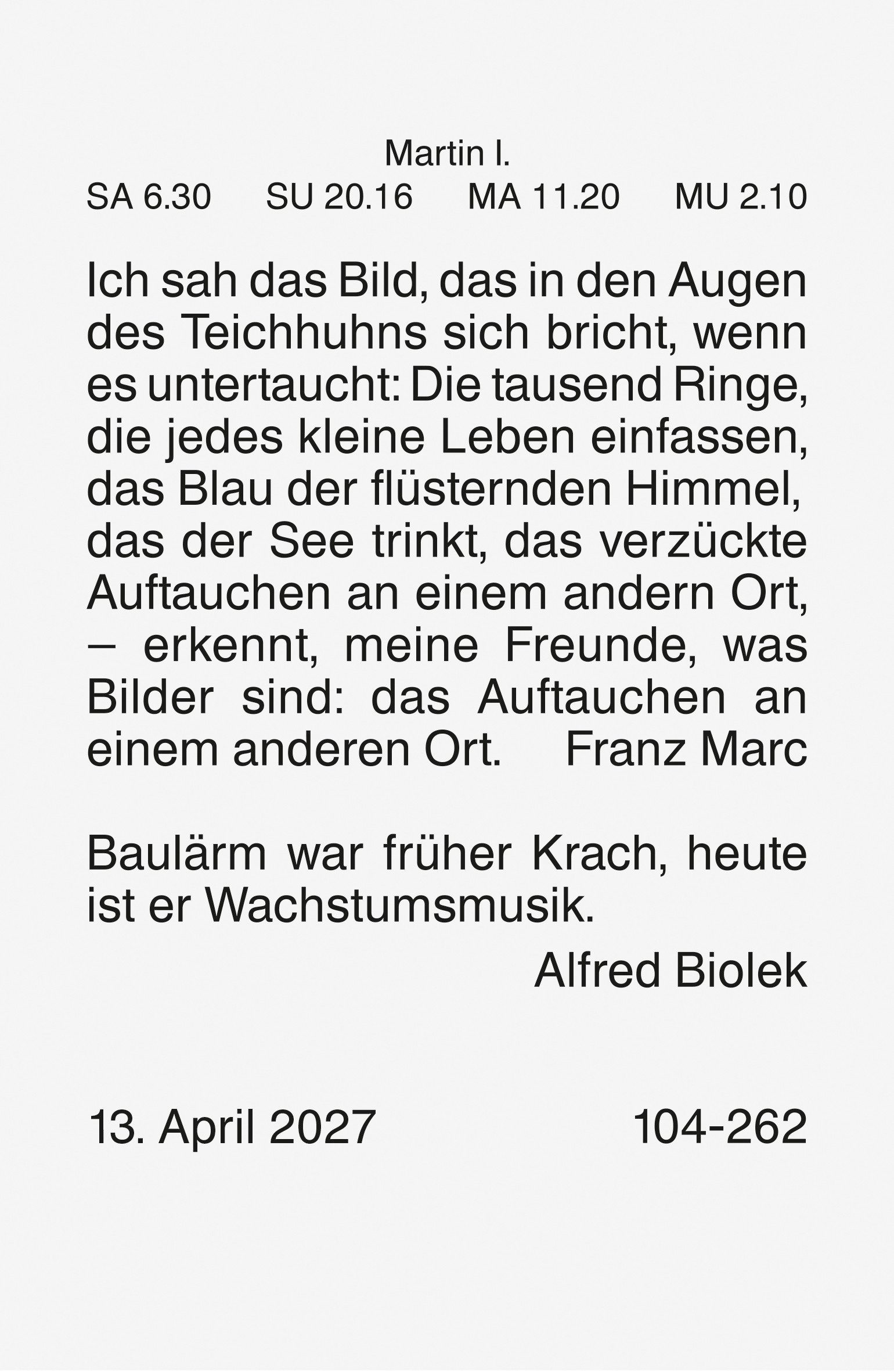 BRUNNEN Wandkalender 2027 BRUNNEN Tagesabreißkalender 54x80mm Nr.3