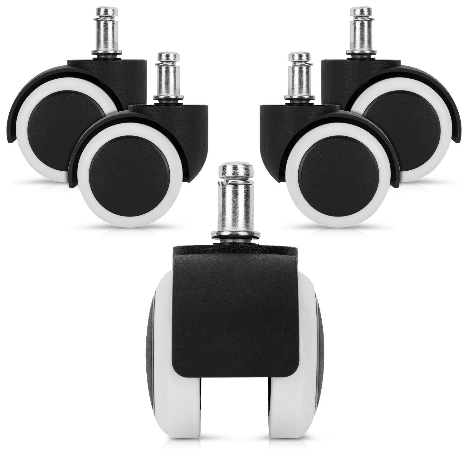 kwmobile Stuhlrolle 5x Hartbodenroller 10/50mm - günstig online kaufen