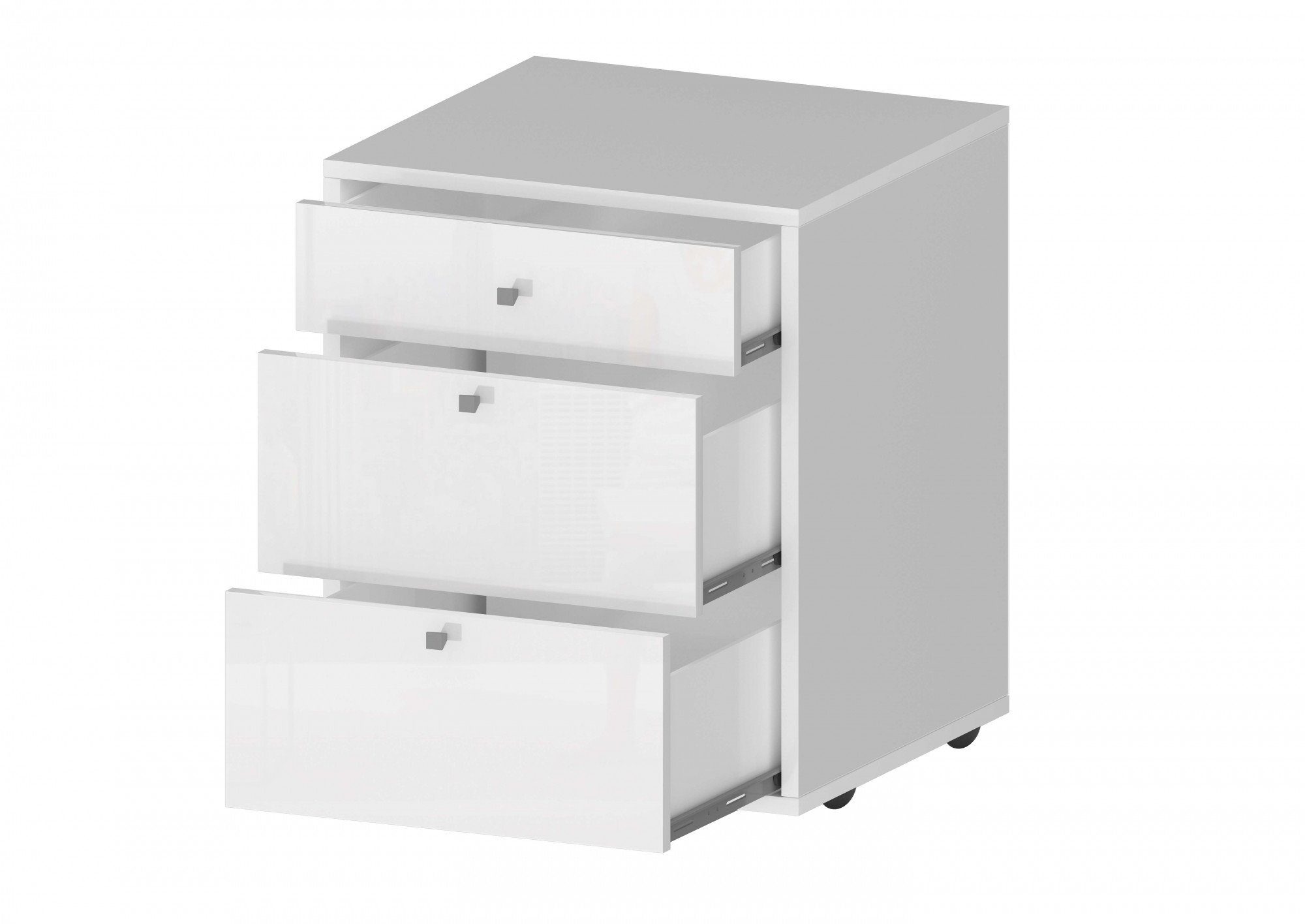 Home affaire Rollcontainer ESSE, (1 St), mit 3 Schubladen, Schreibtischcontainer, Höhe 61 cm
